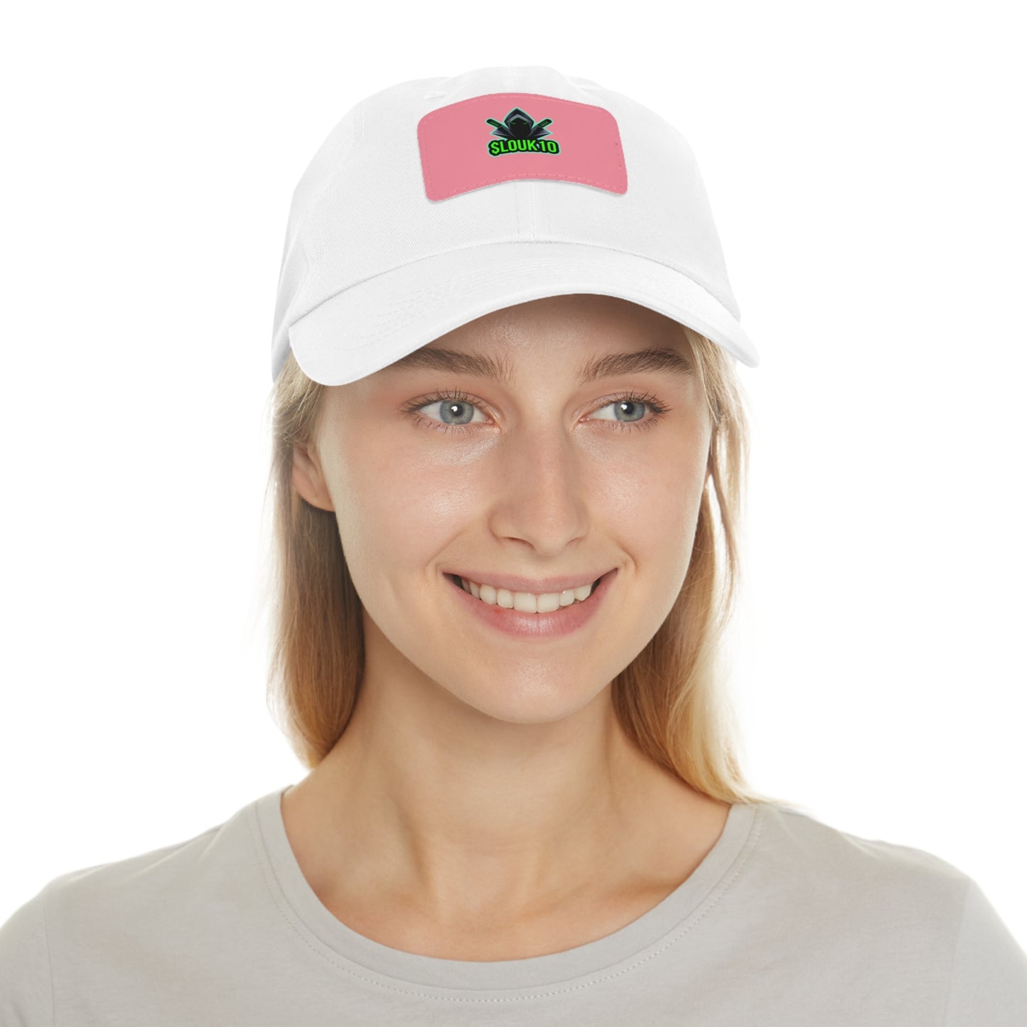 Slouk10 Dad Hat with Leather Patch (Rectangle)