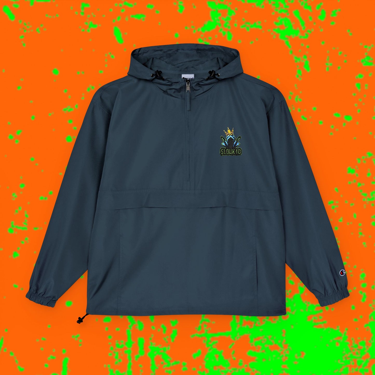 King Slouk Champion Vibrant Packable Anorak Jacket – Unisex Outdoor Essential, Lightweight Windbreaker, Perfect for Travel, Festivals, and Everyday Adventures