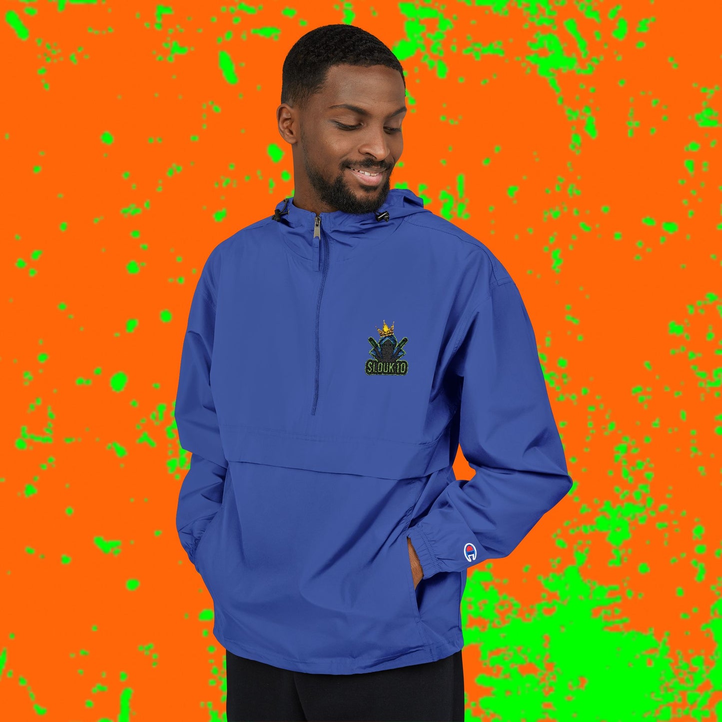 King Slouk Champion Vibrant Packable Anorak Jacket – Unisex Outdoor Essential, Lightweight Windbreaker, Perfect for Travel, Festivals, and Everyday Adventures
