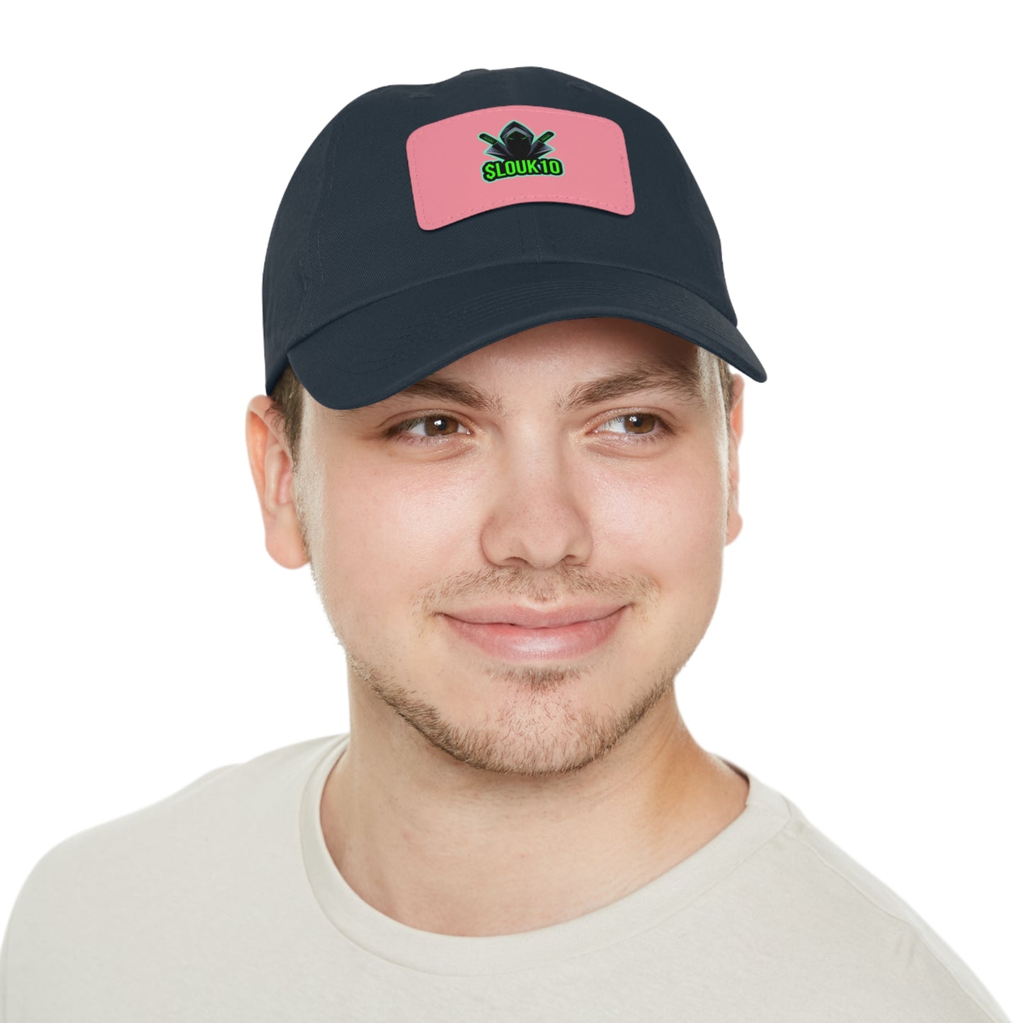Slouk10 Dad Hat with Leather Patch (Rectangle)