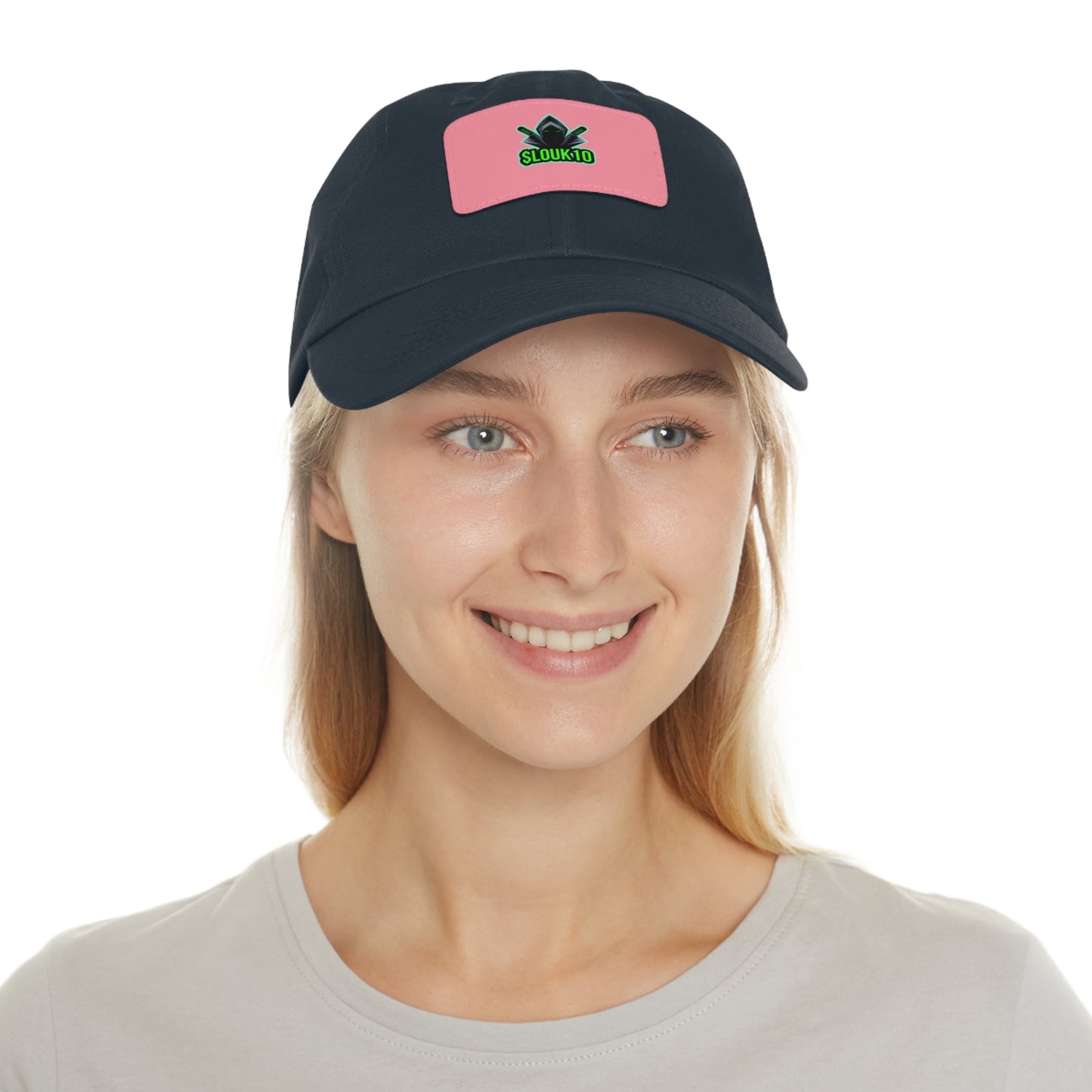 Slouk10 Dad Hat with Leather Patch (Rectangle)