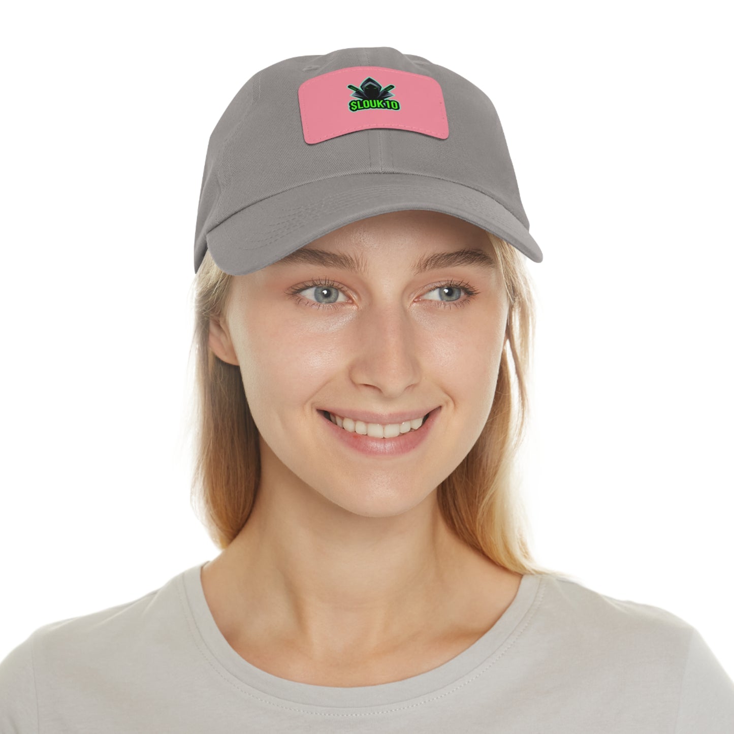 Slouk10 Dad Hat with Leather Patch (Rectangle)
