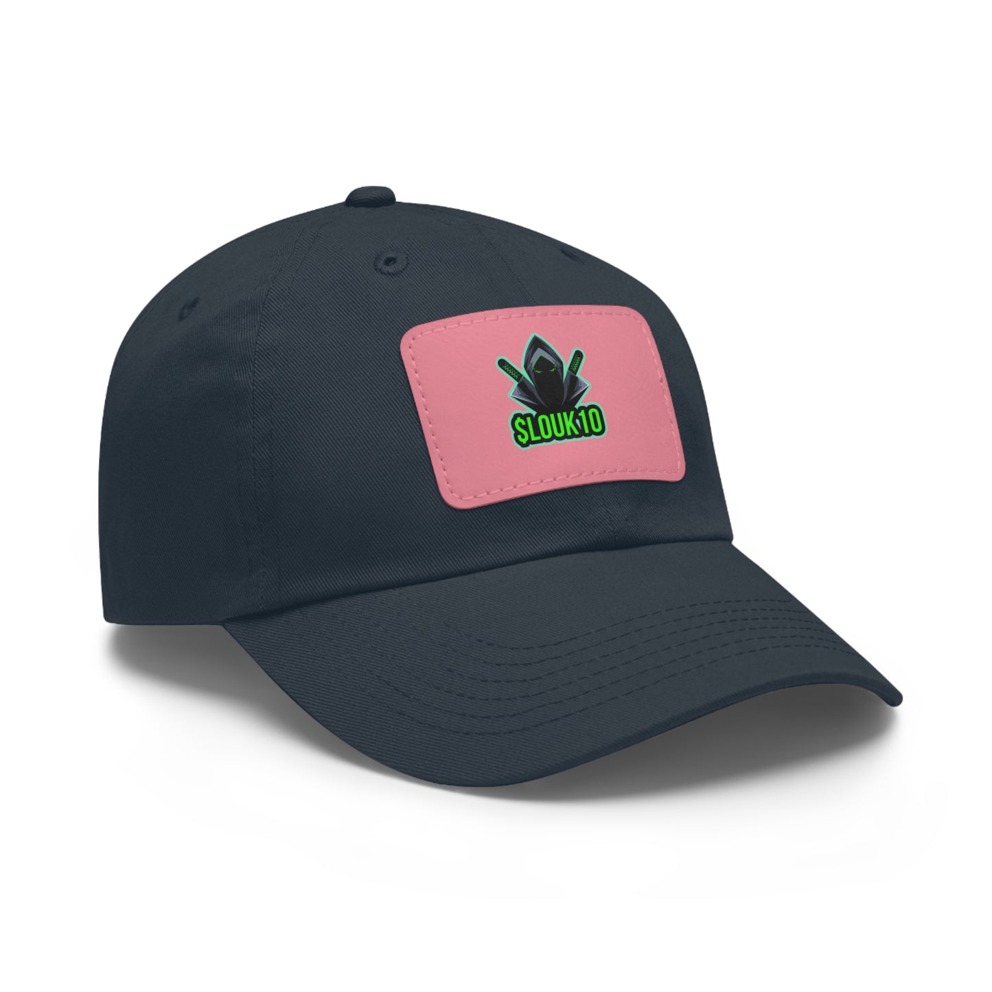 Slouk10 Dad Hat with Leather Patch (Rectangle)