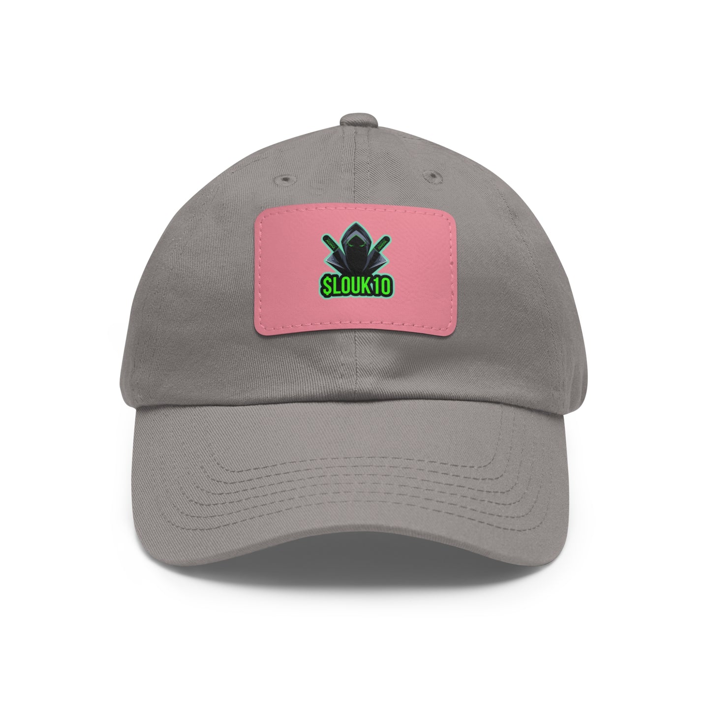 Slouk10 Dad Hat with Leather Patch (Rectangle)
