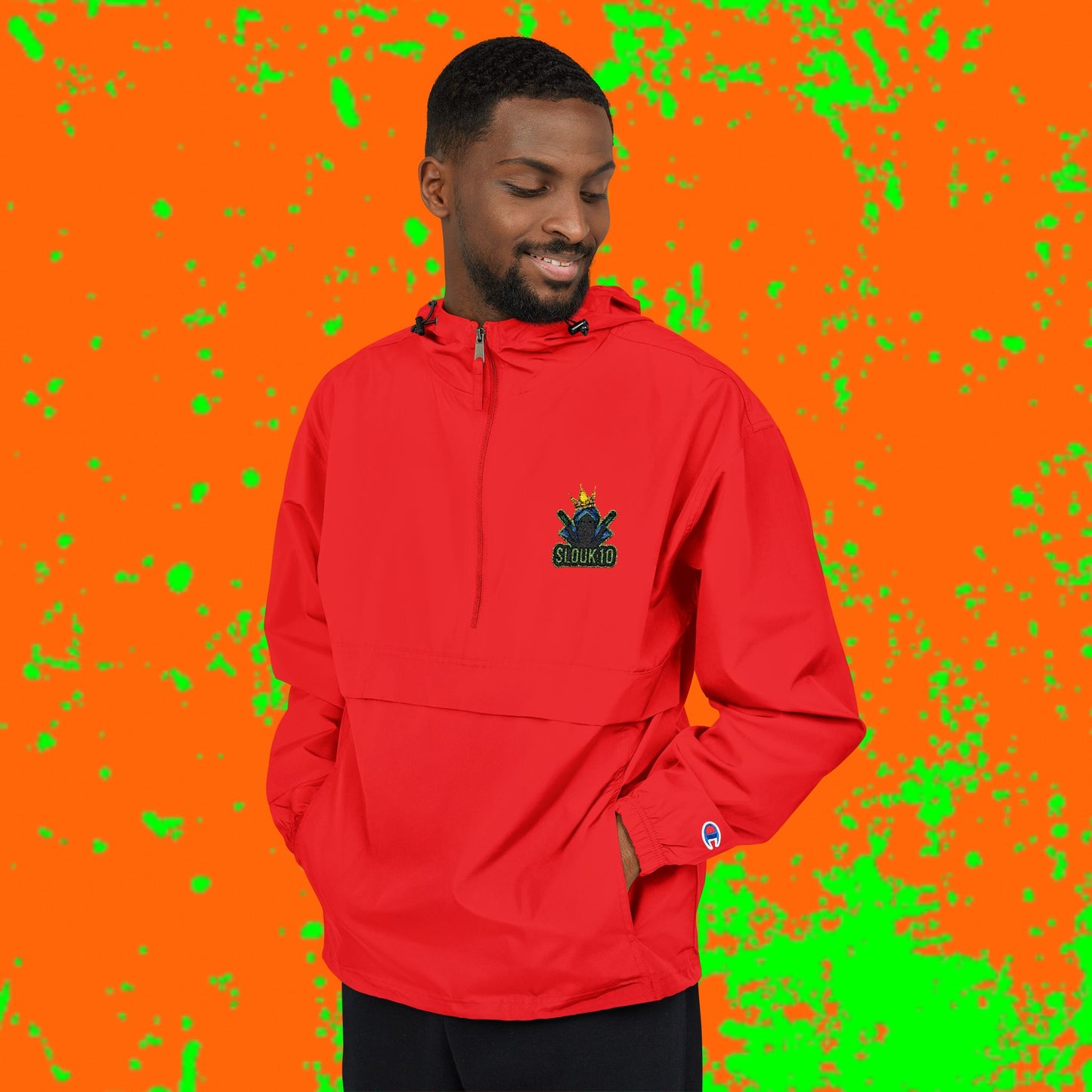 King Slouk Champion Vibrant Packable Anorak Jacket – Unisex Outdoor Essential, Lightweight Windbreaker, Perfect for Travel, Festivals, and Everyday Adventures