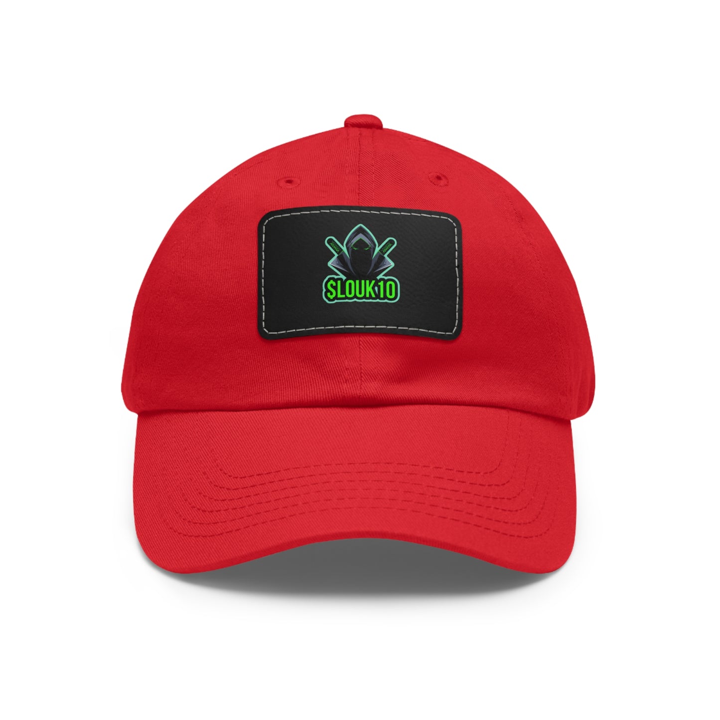 Slouk10 Dad Hat with Leather Patch (Rectangle)