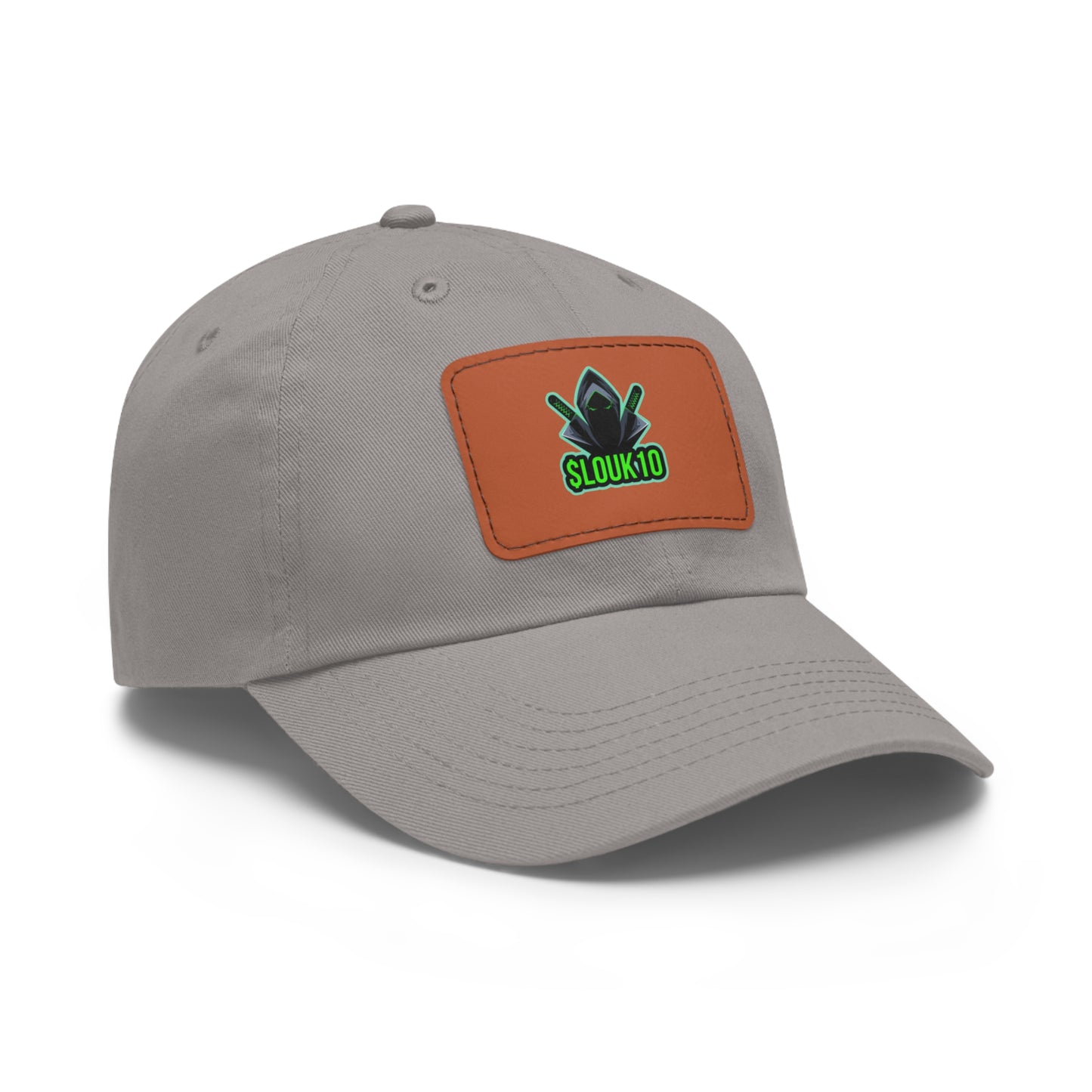 Slouk10 Dad Hat with Leather Patch (Rectangle)