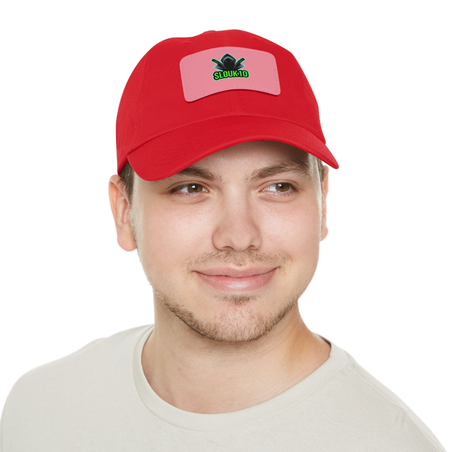 Slouk10 Dad Hat with Leather Patch (Rectangle)