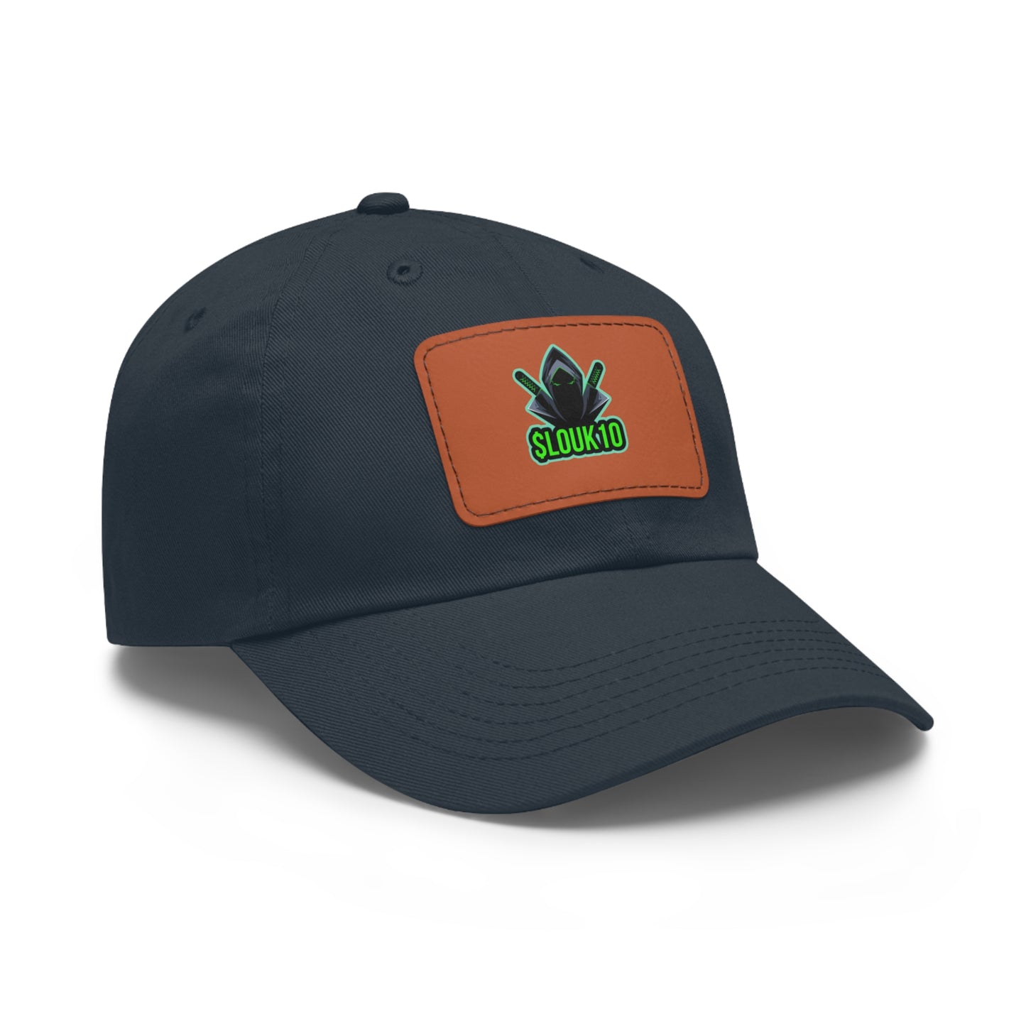 Slouk10 Dad Hat with Leather Patch (Rectangle)