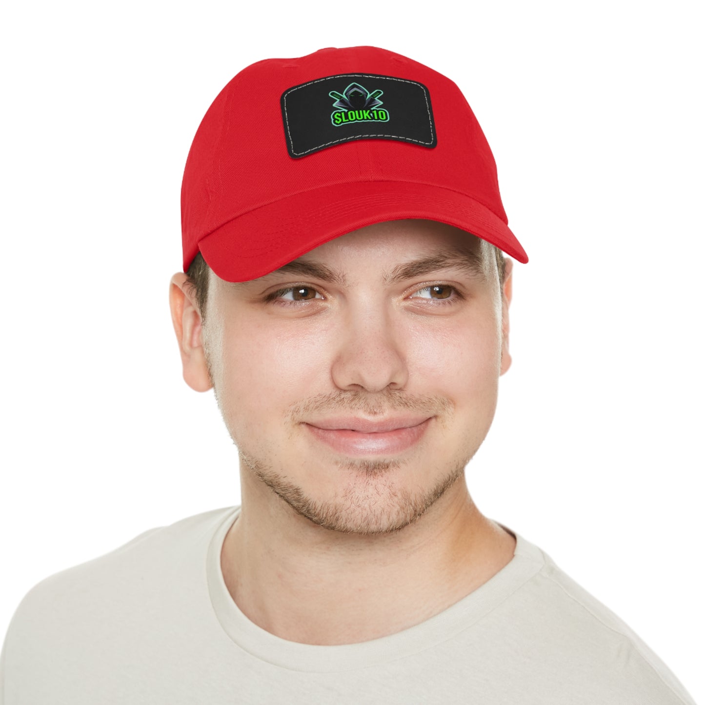 Slouk10 Dad Hat with Leather Patch (Rectangle)