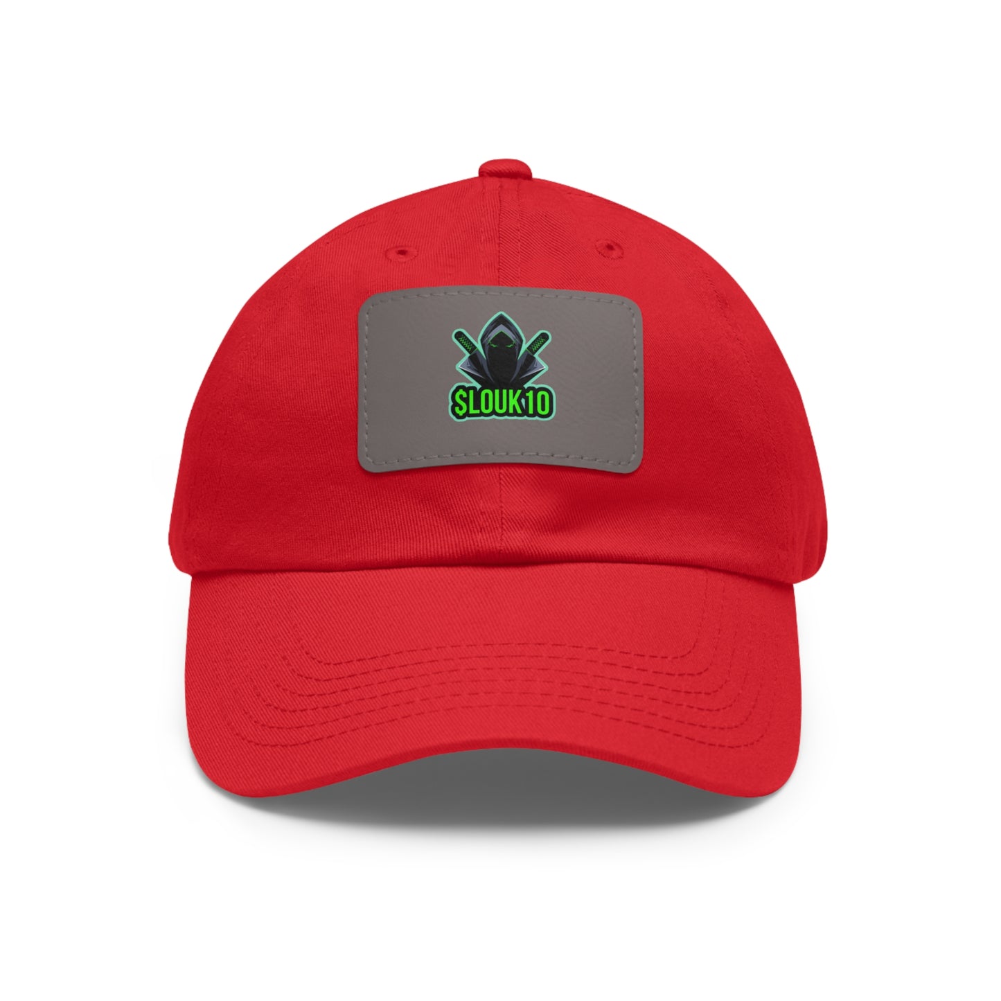 Slouk10 Dad Hat with Leather Patch (Rectangle)