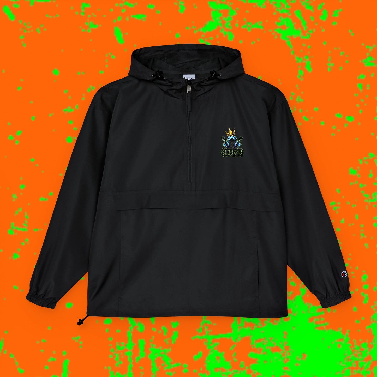 King Slouk Champion Vibrant Packable Anorak Jacket – Unisex Outdoor Essential, Lightweight Windbreaker, Perfect for Travel, Festivals, and Everyday Adventures