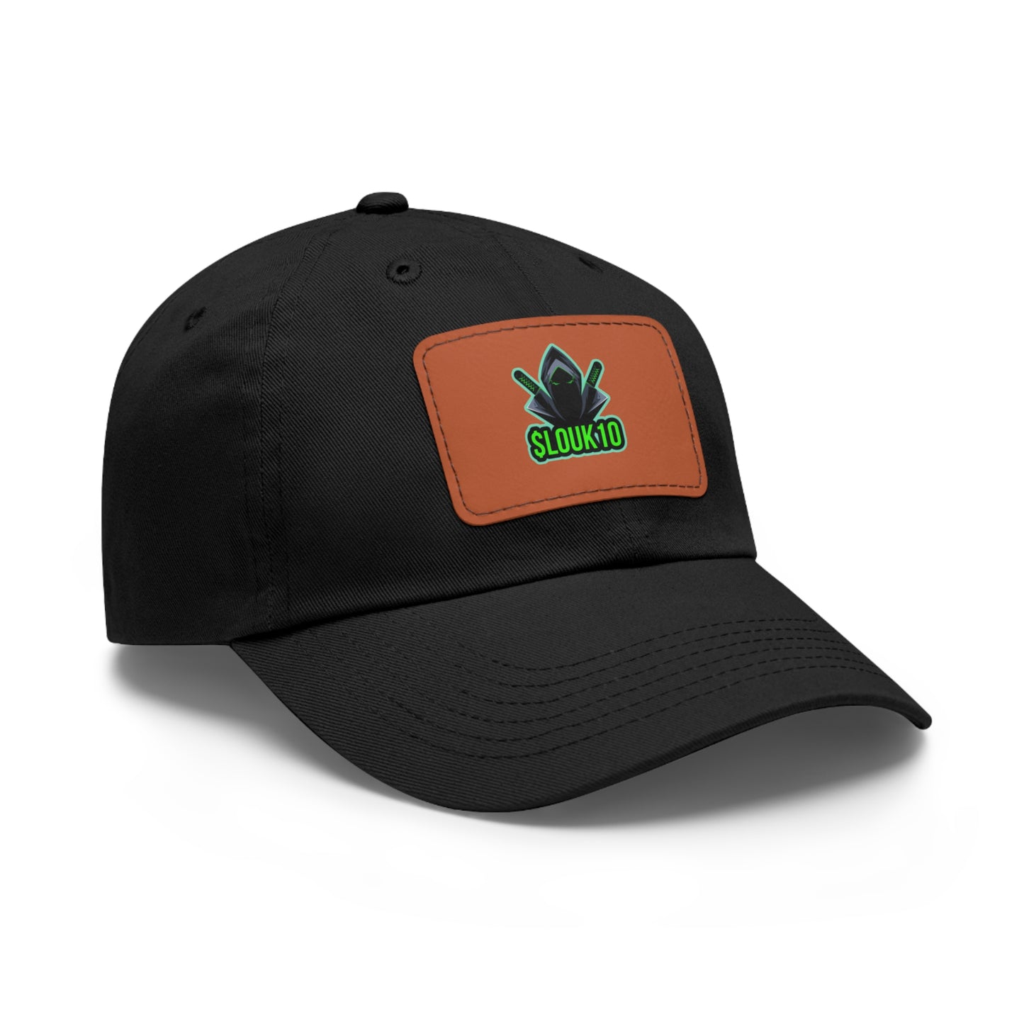 Slouk10 Dad Hat with Leather Patch (Rectangle)