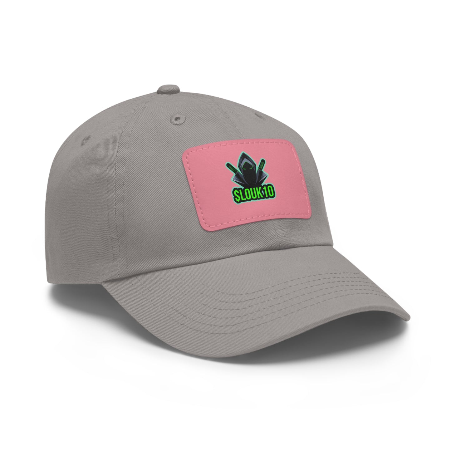 Slouk10 Dad Hat with Leather Patch (Rectangle)