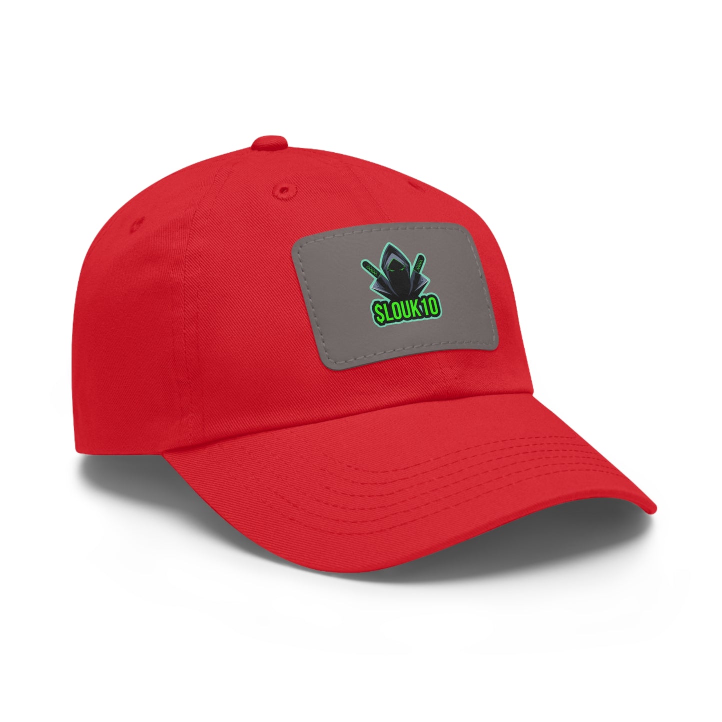 Slouk10 Dad Hat with Leather Patch (Rectangle)