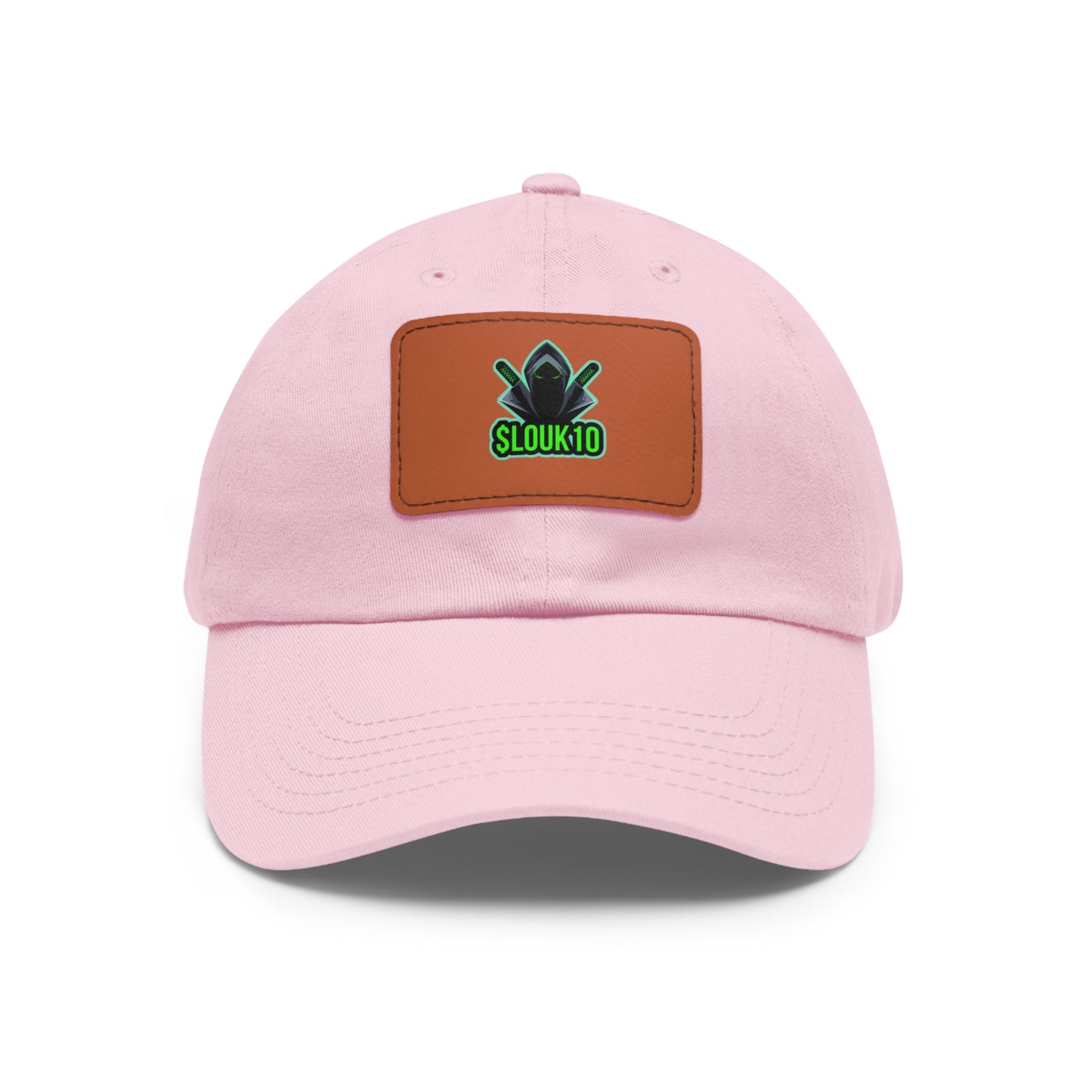 Slouk10 Dad Hat with Leather Patch (Rectangle)