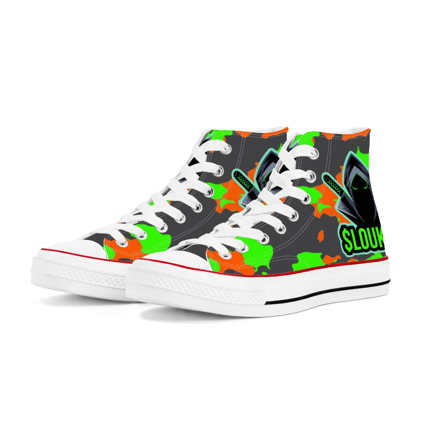 Slouk10 Mens Classic High Top Canvas Shoes
