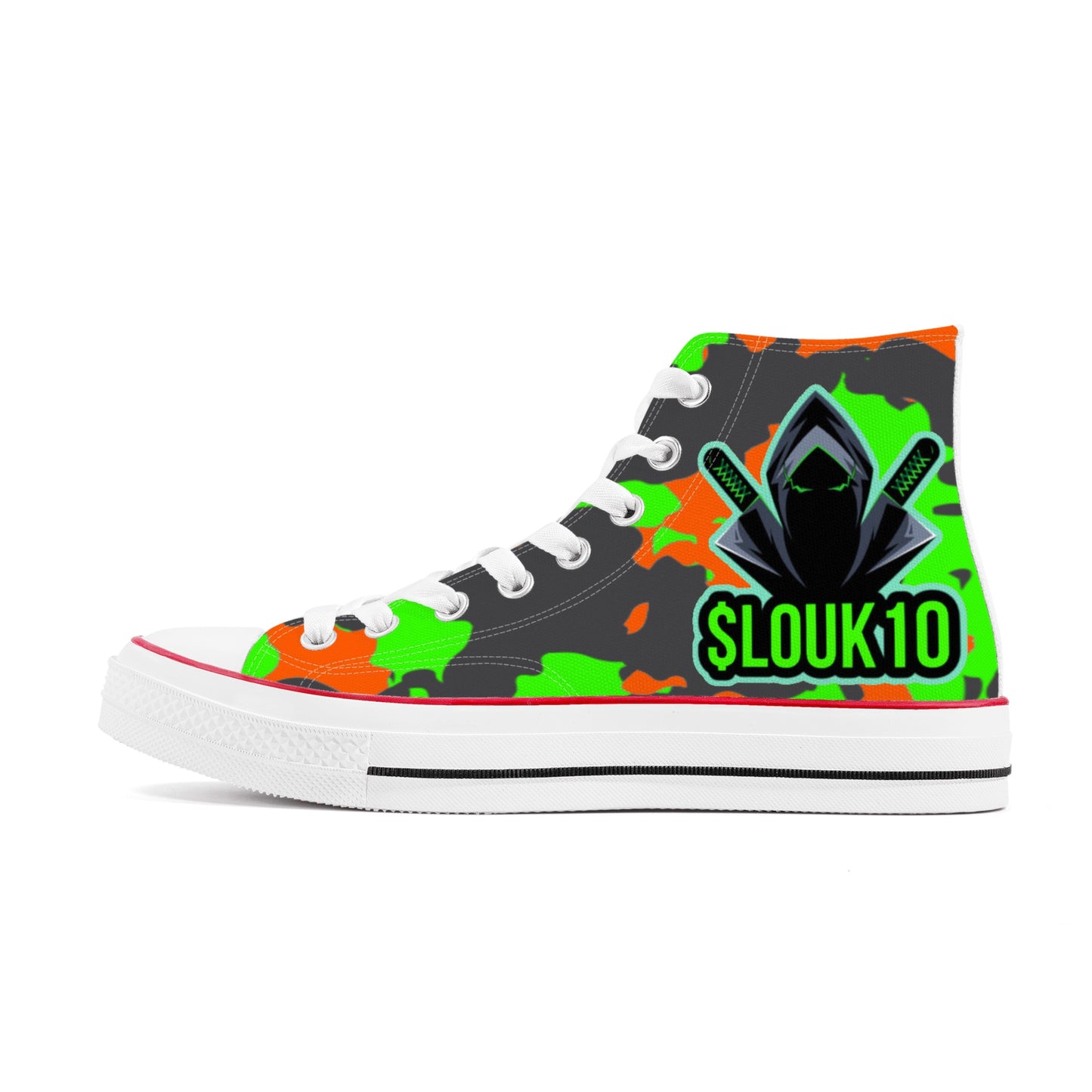 Slouk10 Mens Classic High Top Canvas Shoes