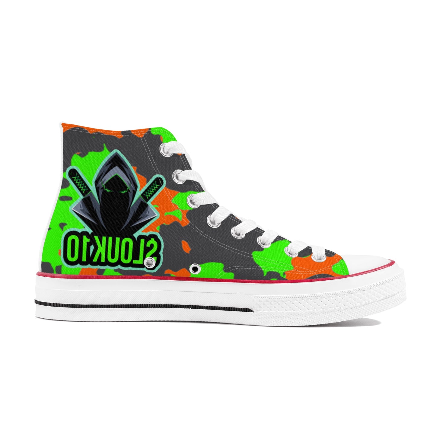 Slouk10 Mens Classic High Top Canvas Shoes
