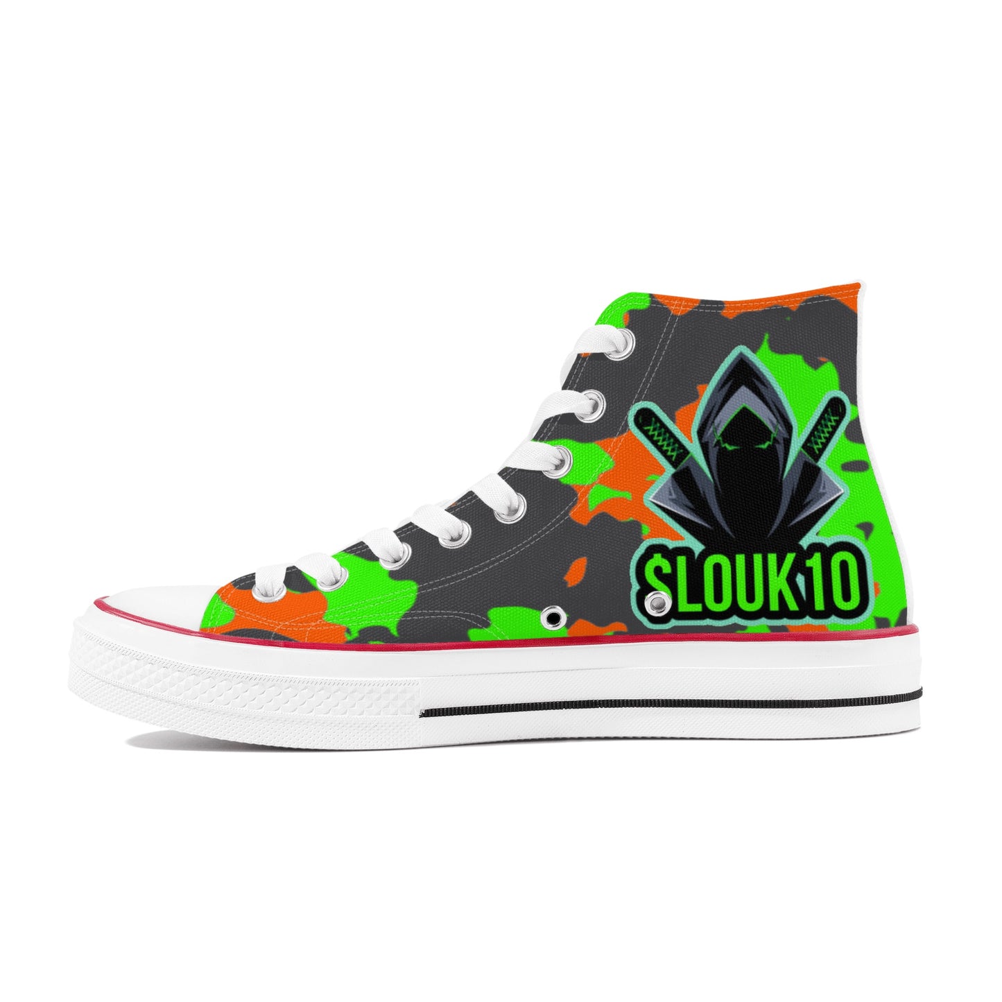 Slouk10 Mens Classic High Top Canvas Shoes