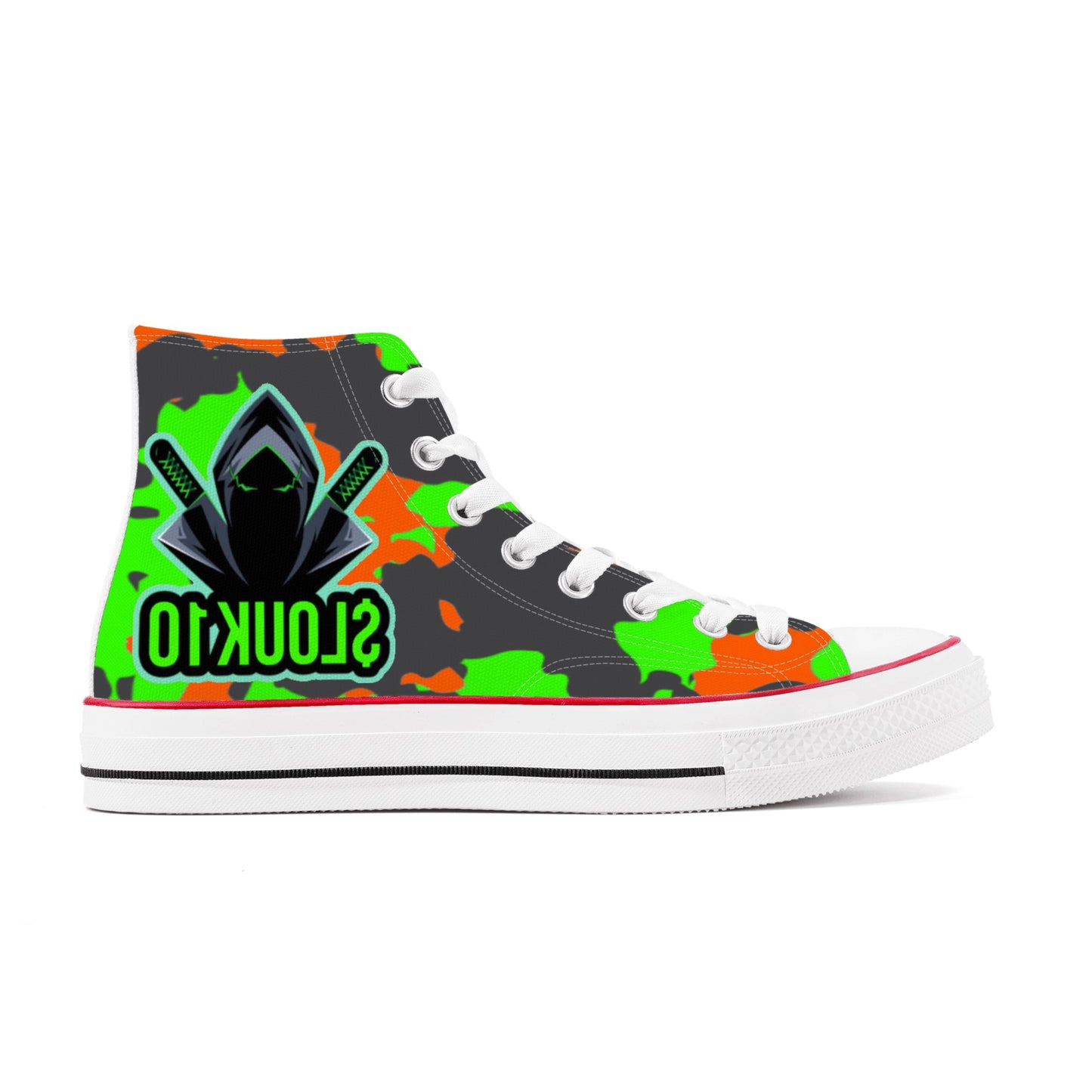 Slouk10 Mens Classic High Top Canvas Shoes