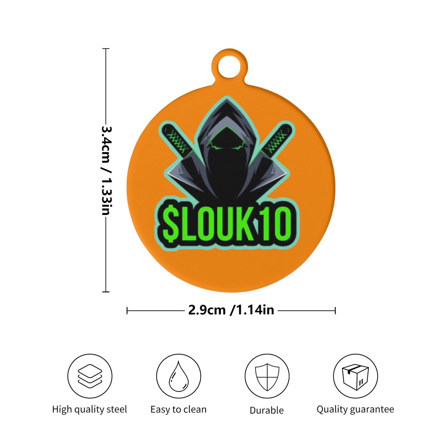 Slouk10 Laser Metal Alloy Dog ID Tag