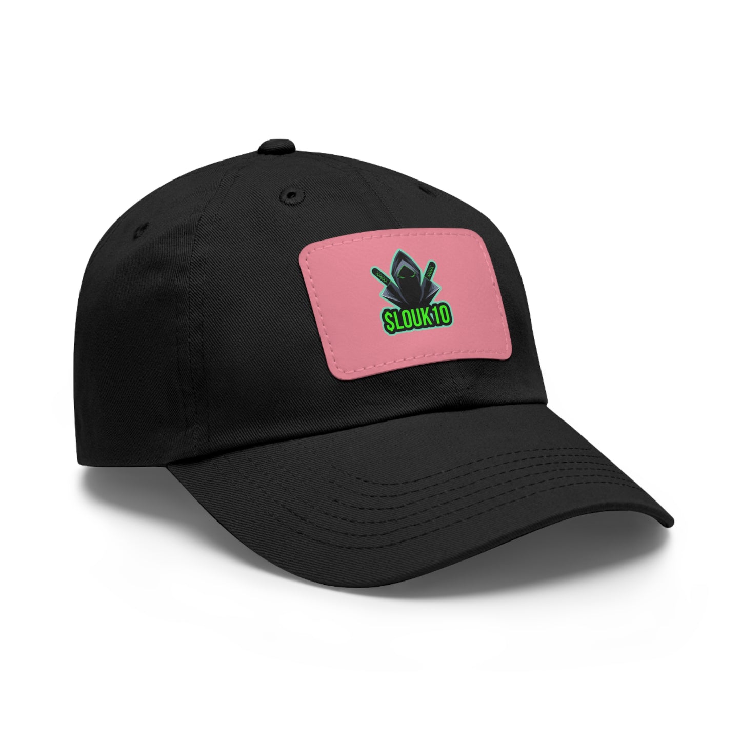 Slouk10 Dad Hat with Leather Patch (Rectangle)