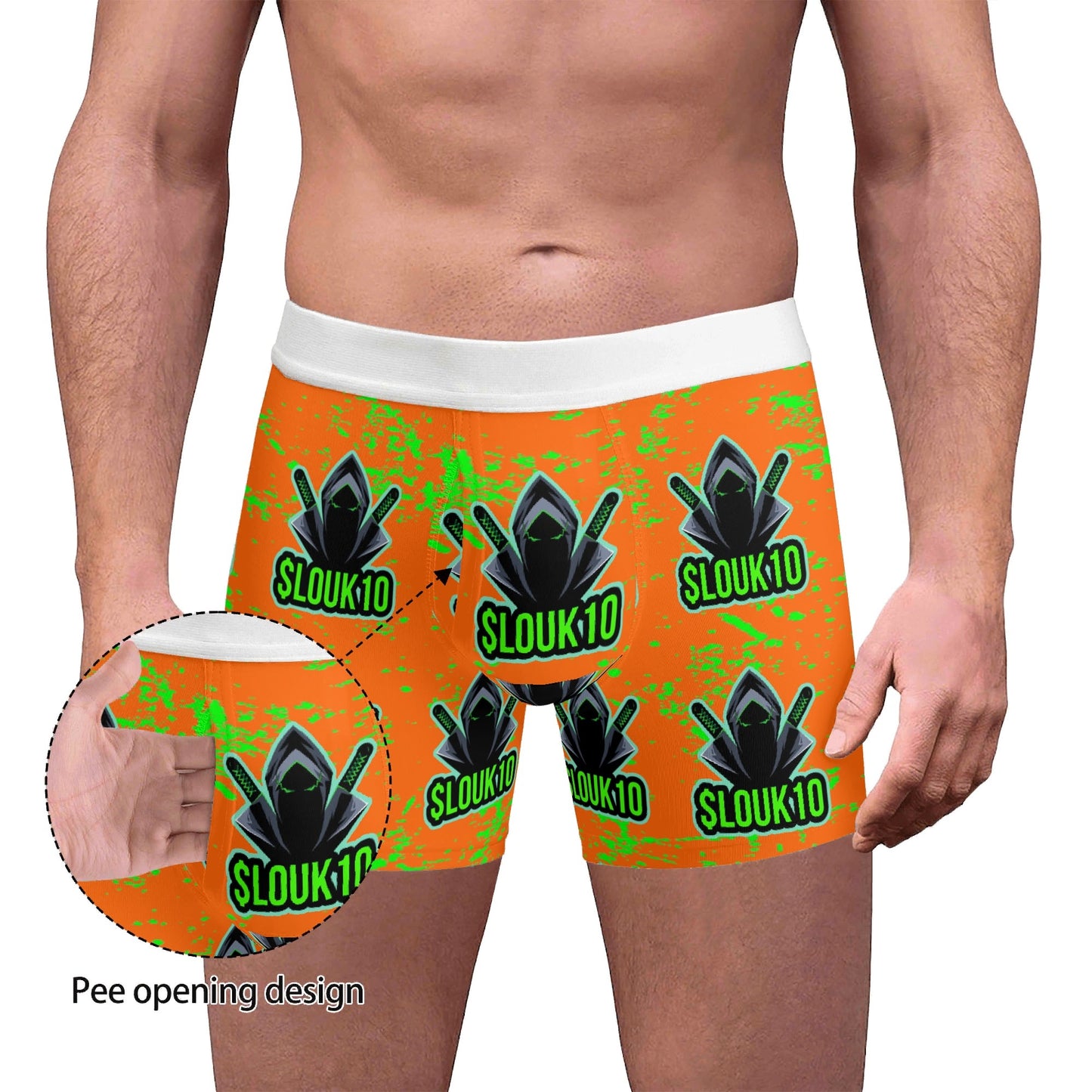 Slouk10 Mens All Over Print Boxer Briefs