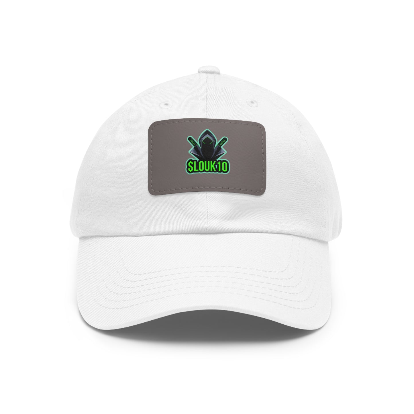 Slouk10 Dad Hat with Leather Patch (Rectangle)