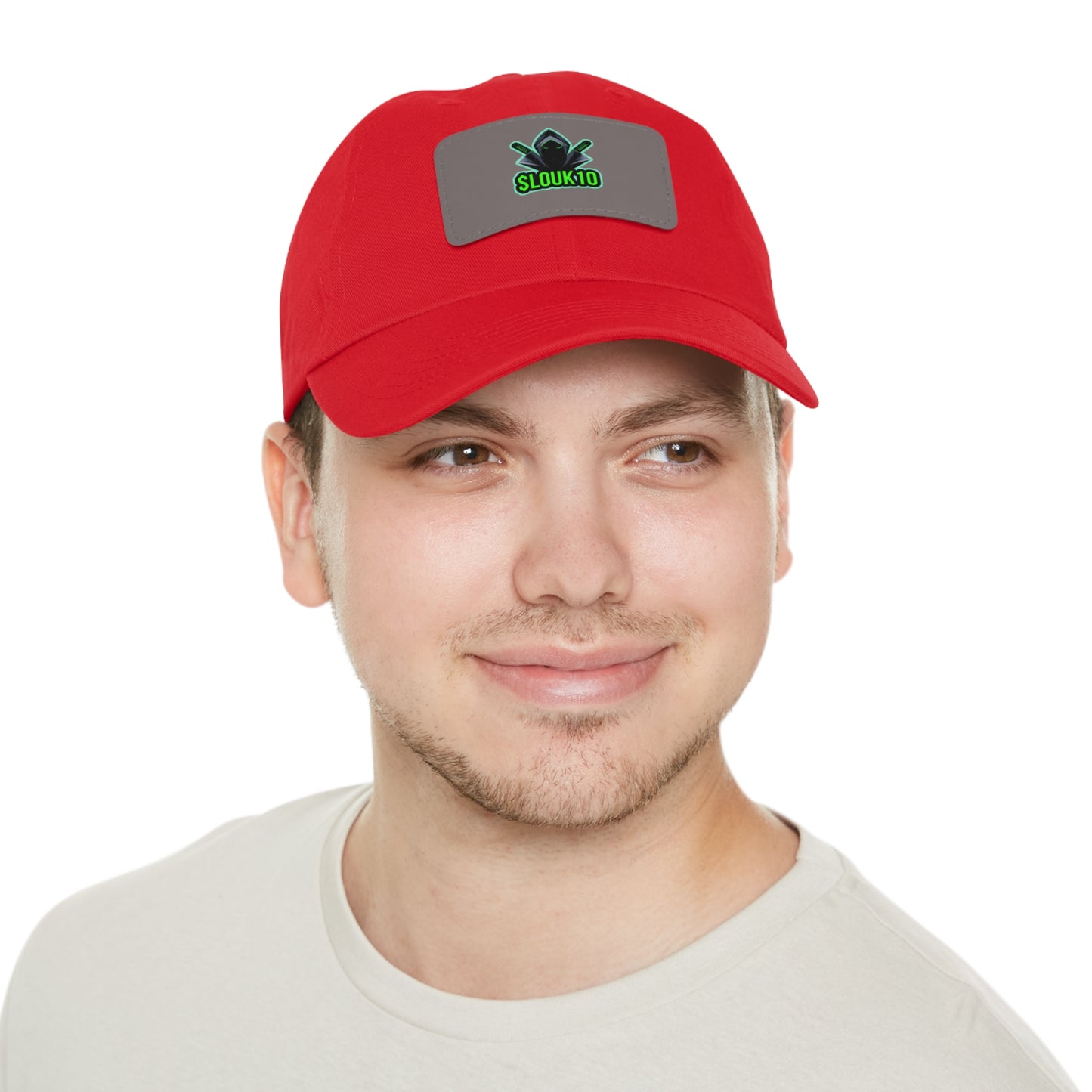 Slouk10 Dad Hat with Leather Patch (Rectangle)