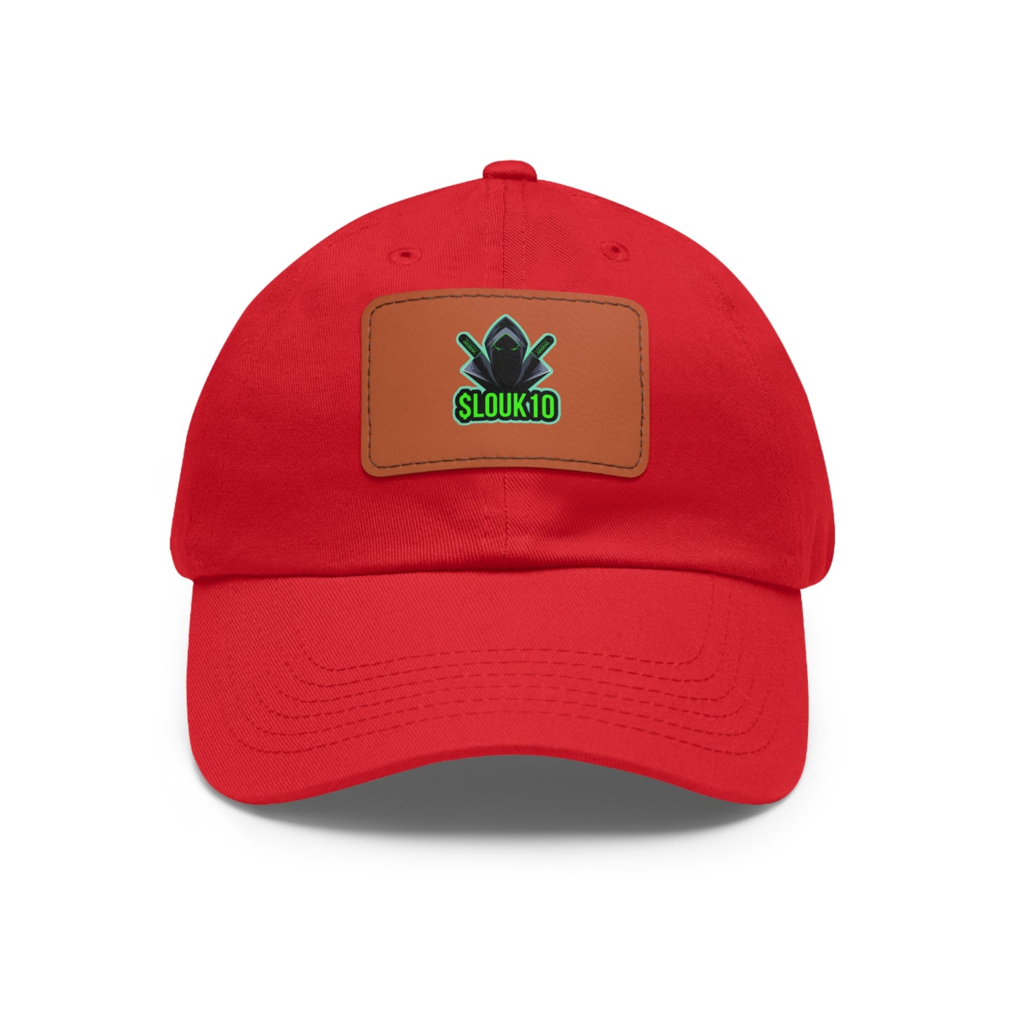 Slouk10 Dad Hat with Leather Patch (Rectangle)
