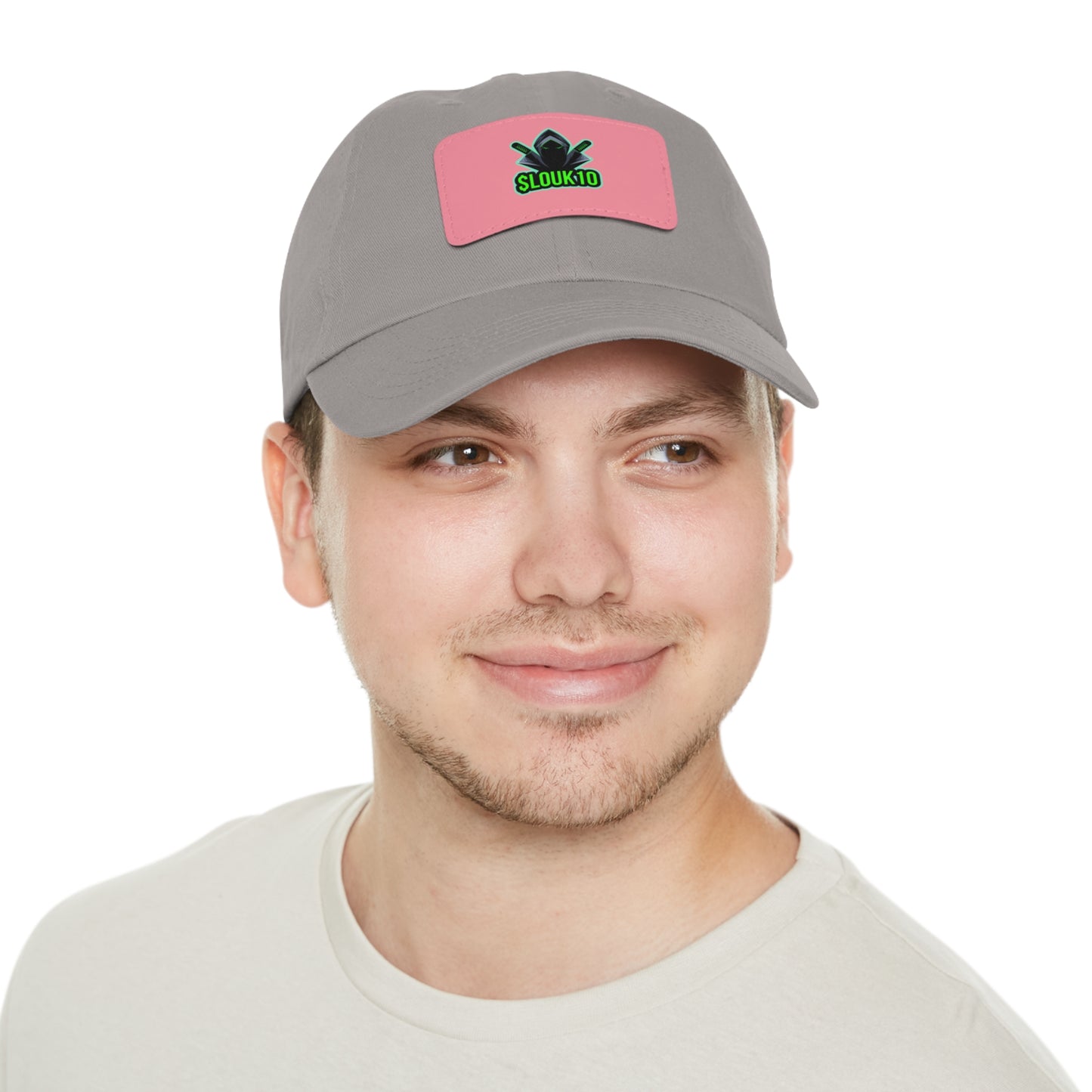 Slouk10 Dad Hat with Leather Patch (Rectangle)