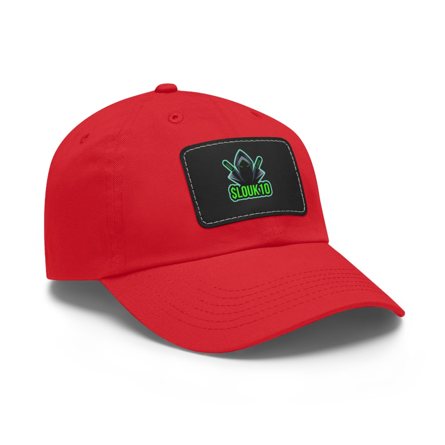 Slouk10 Dad Hat with Leather Patch (Rectangle)