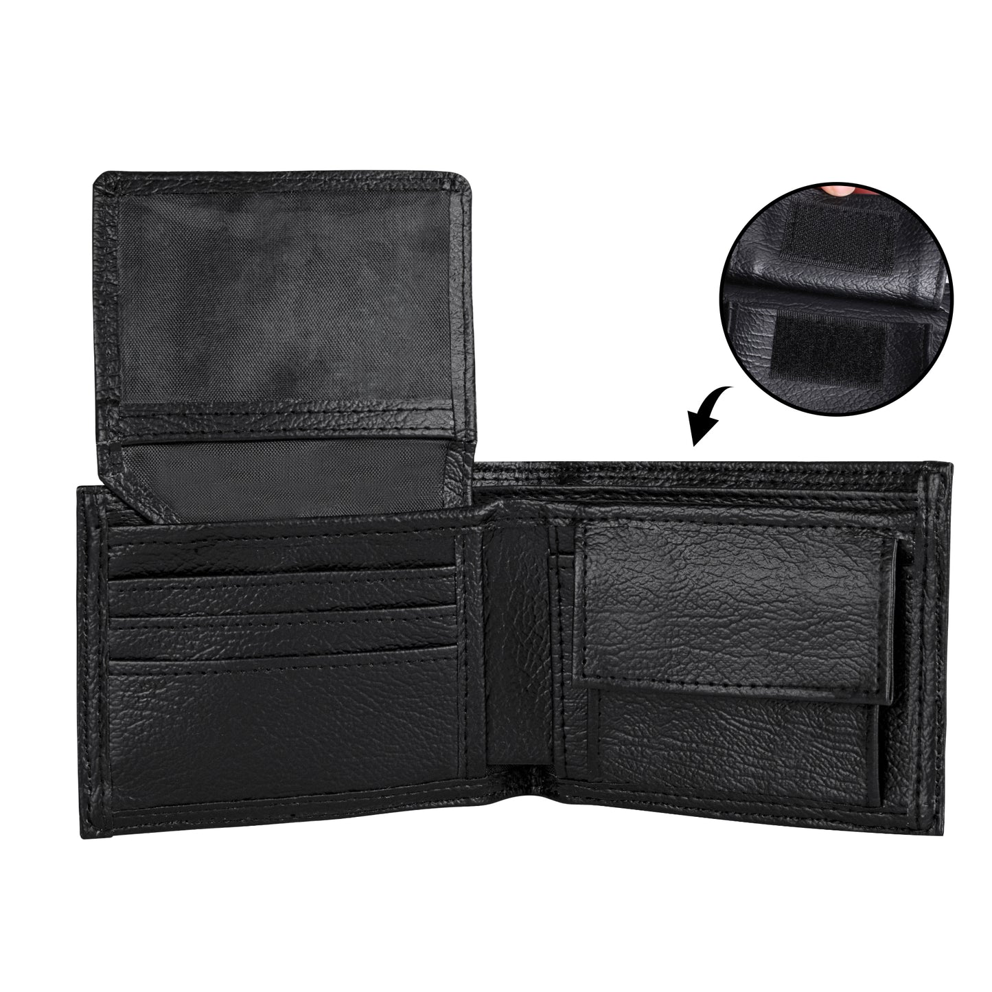 Mens Minimalist Top-Grain Leather Wallet Paper Folded Wallet