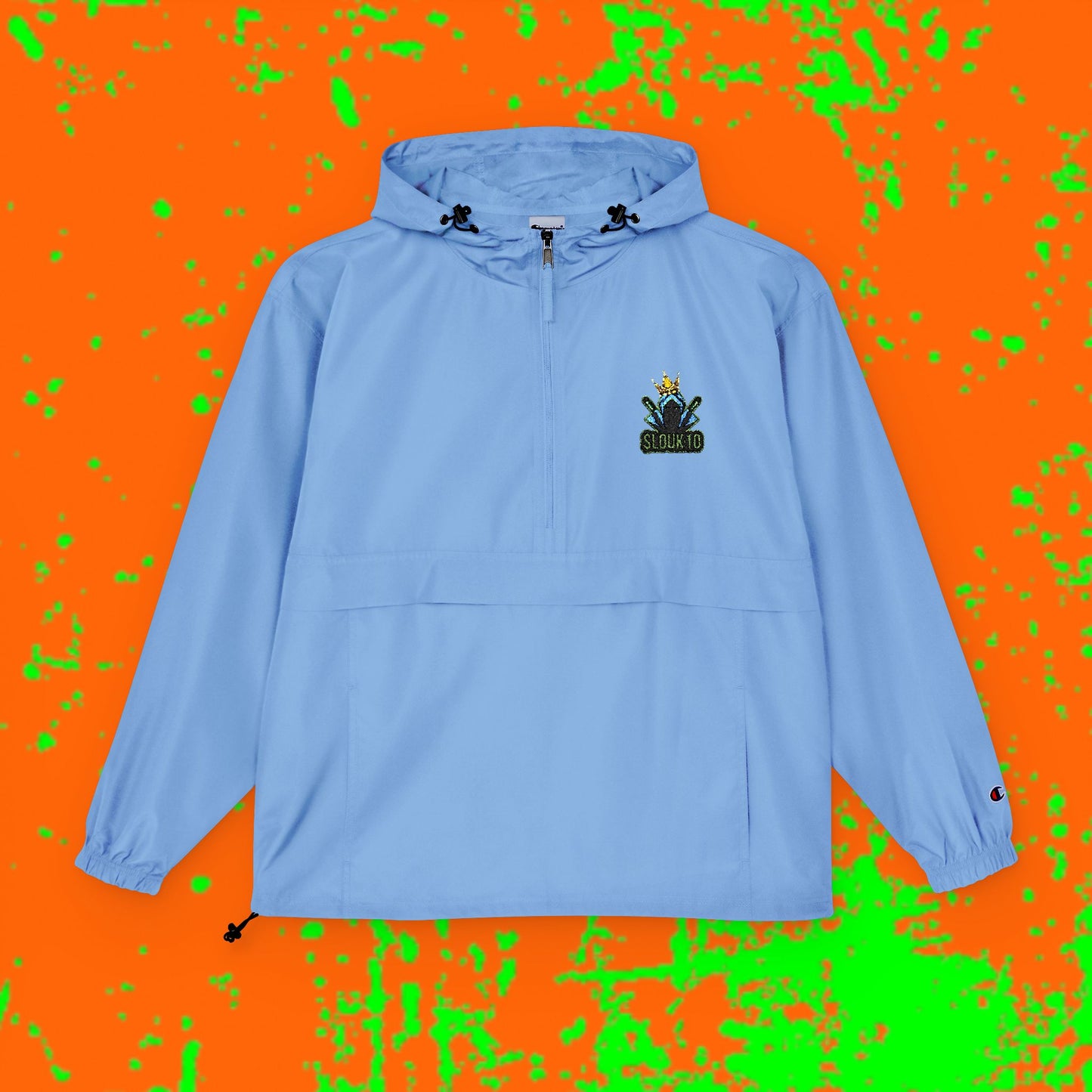 King Slouk Champion Vibrant Packable Anorak Jacket – Unisex Outdoor Essential, Lightweight Windbreaker, Perfect for Travel, Festivals, and Everyday Adventures