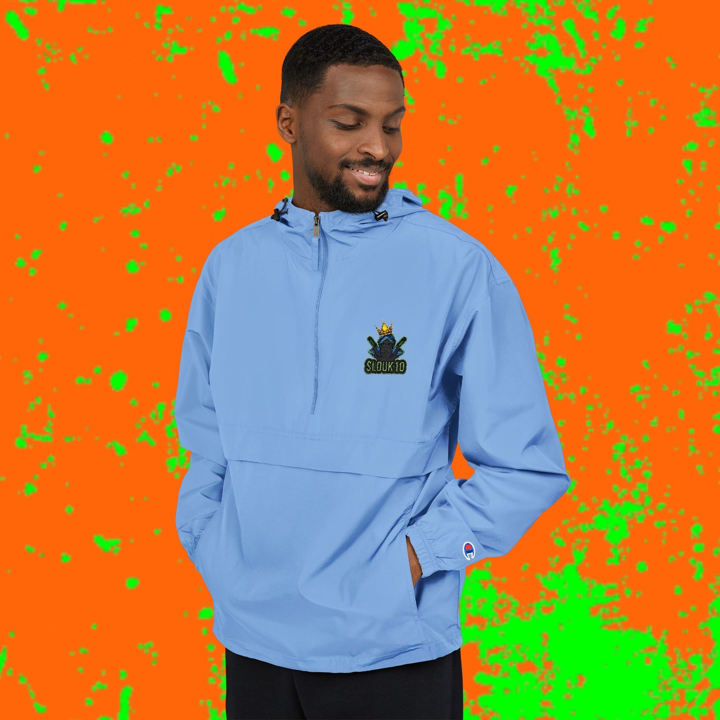 King Slouk Champion Vibrant Packable Anorak Jacket – Unisex Outdoor Essential, Lightweight Windbreaker, Perfect for Travel, Festivals, and Everyday Adventures