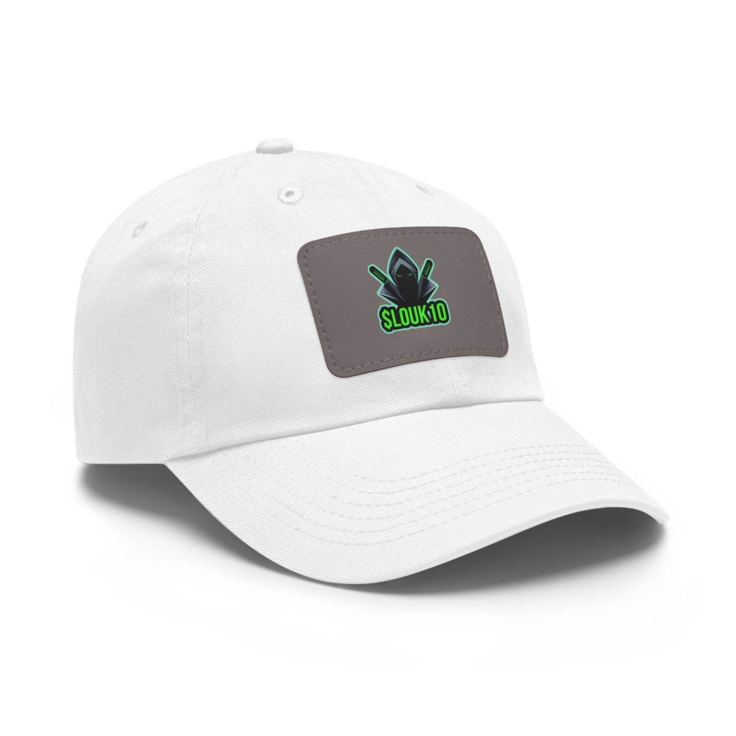 Slouk10 Dad Hat with Leather Patch (Rectangle)