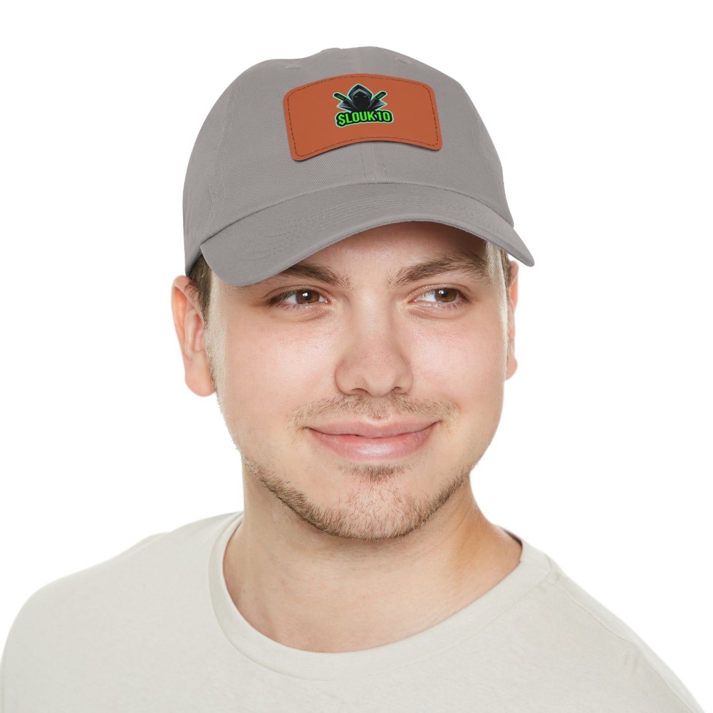 Slouk10 Dad Hat with Leather Patch (Rectangle)