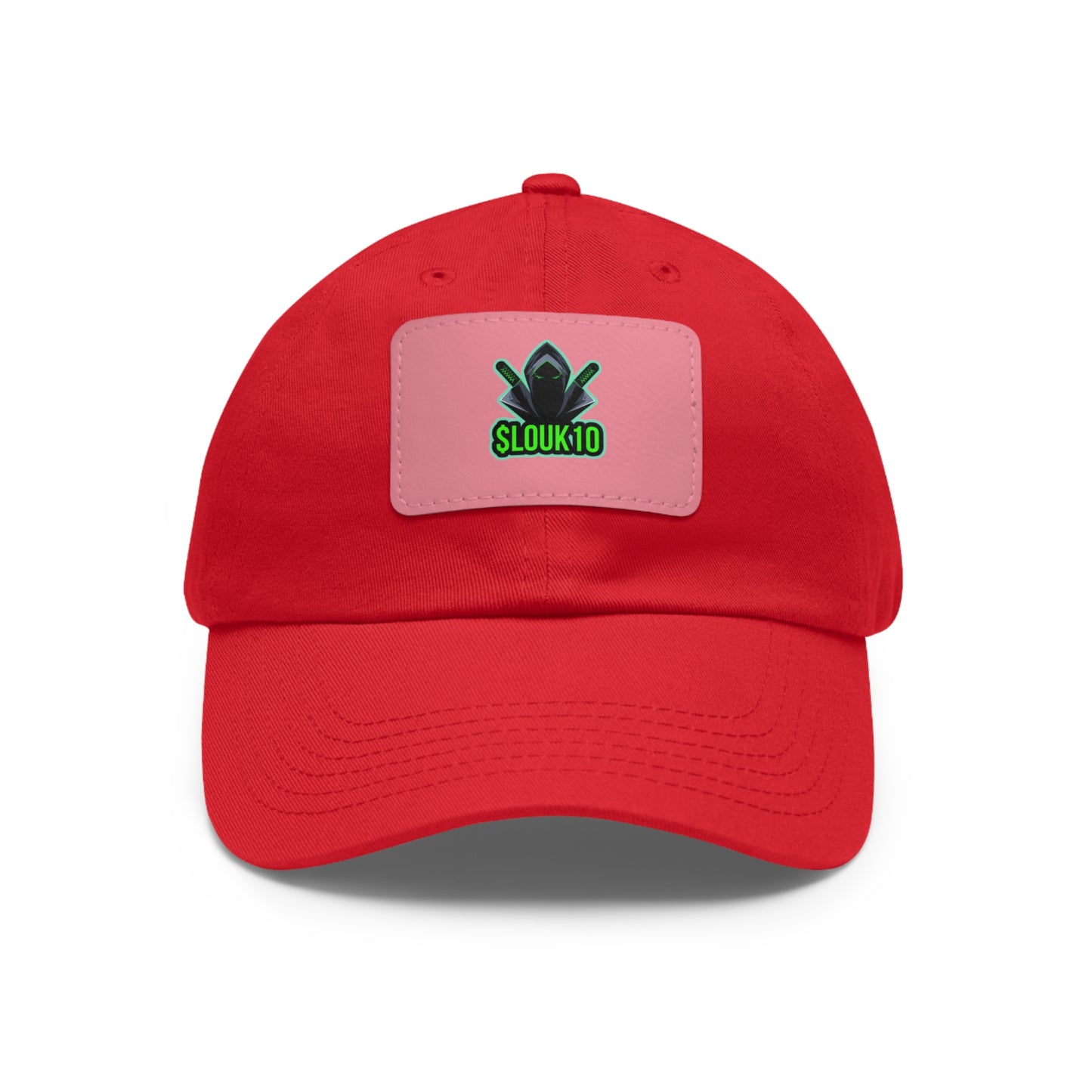 Slouk10 Dad Hat with Leather Patch (Rectangle)