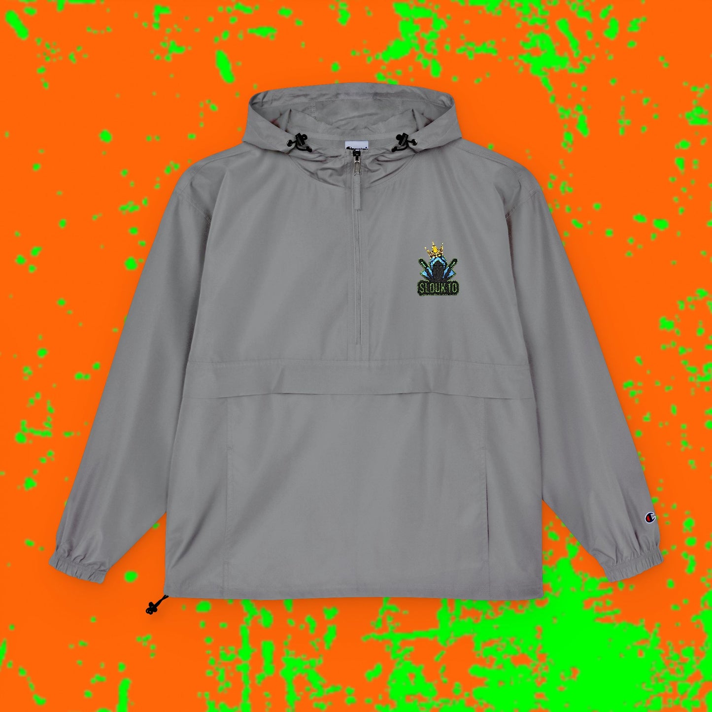 King Slouk Champion Vibrant Packable Anorak Jacket – Unisex Outdoor Essential, Lightweight Windbreaker, Perfect for Travel, Festivals, and Everyday Adventures