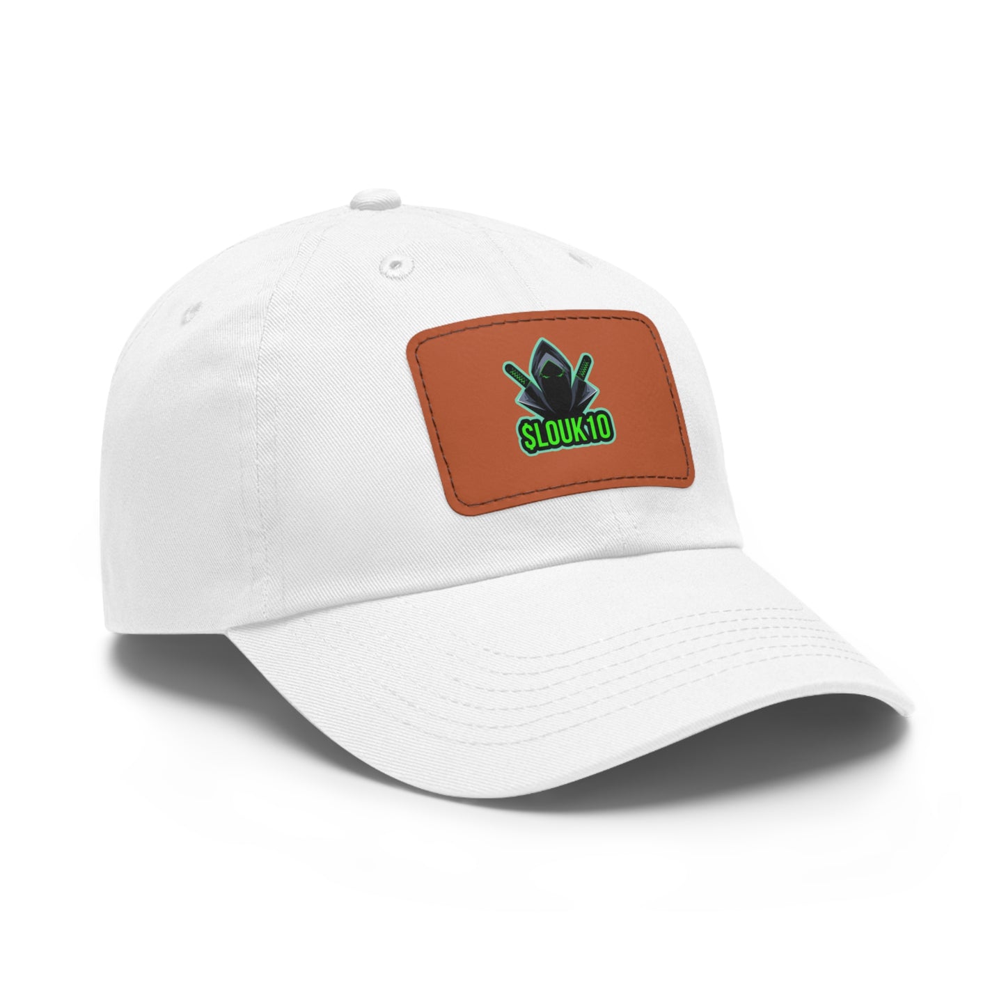 Slouk10 Dad Hat with Leather Patch (Rectangle)