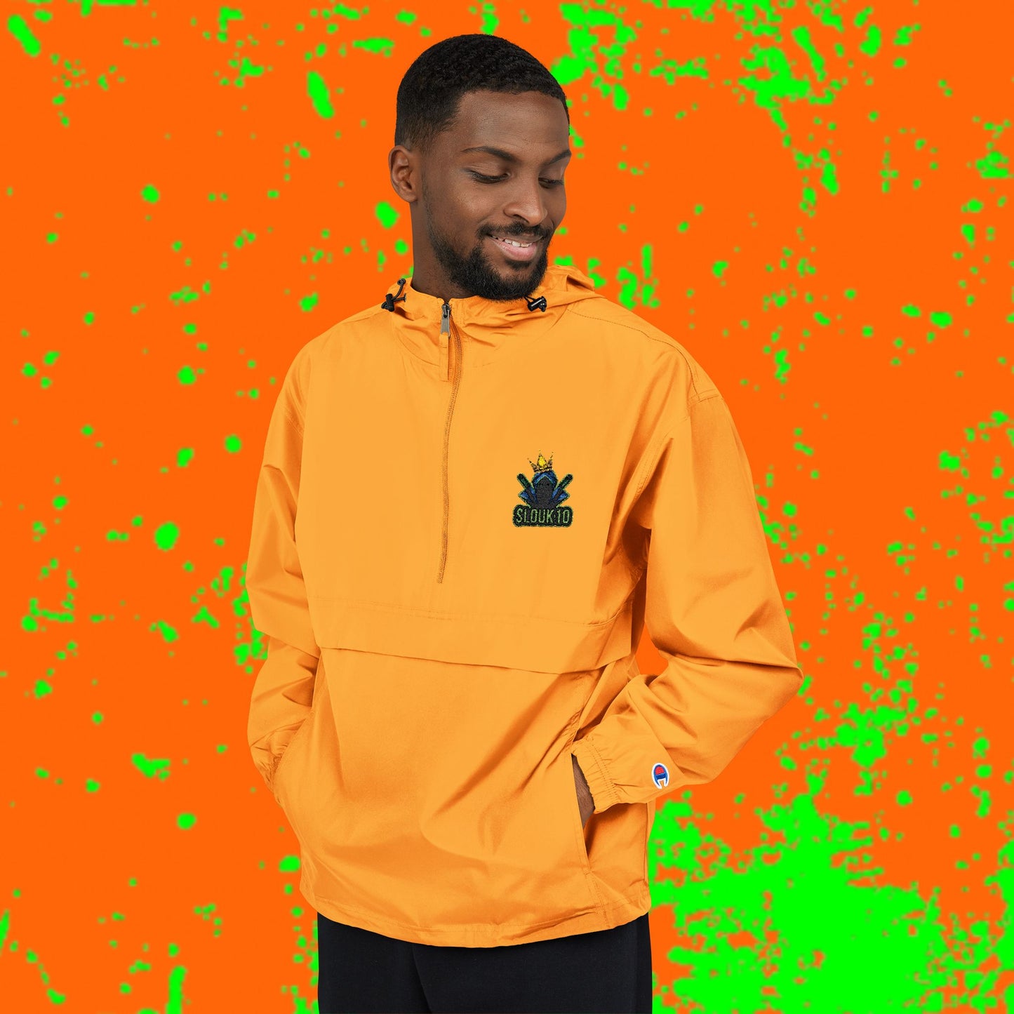 King Slouk Champion Vibrant Packable Anorak Jacket – Unisex Outdoor Essential, Lightweight Windbreaker, Perfect for Travel, Festivals, and Everyday Adventures