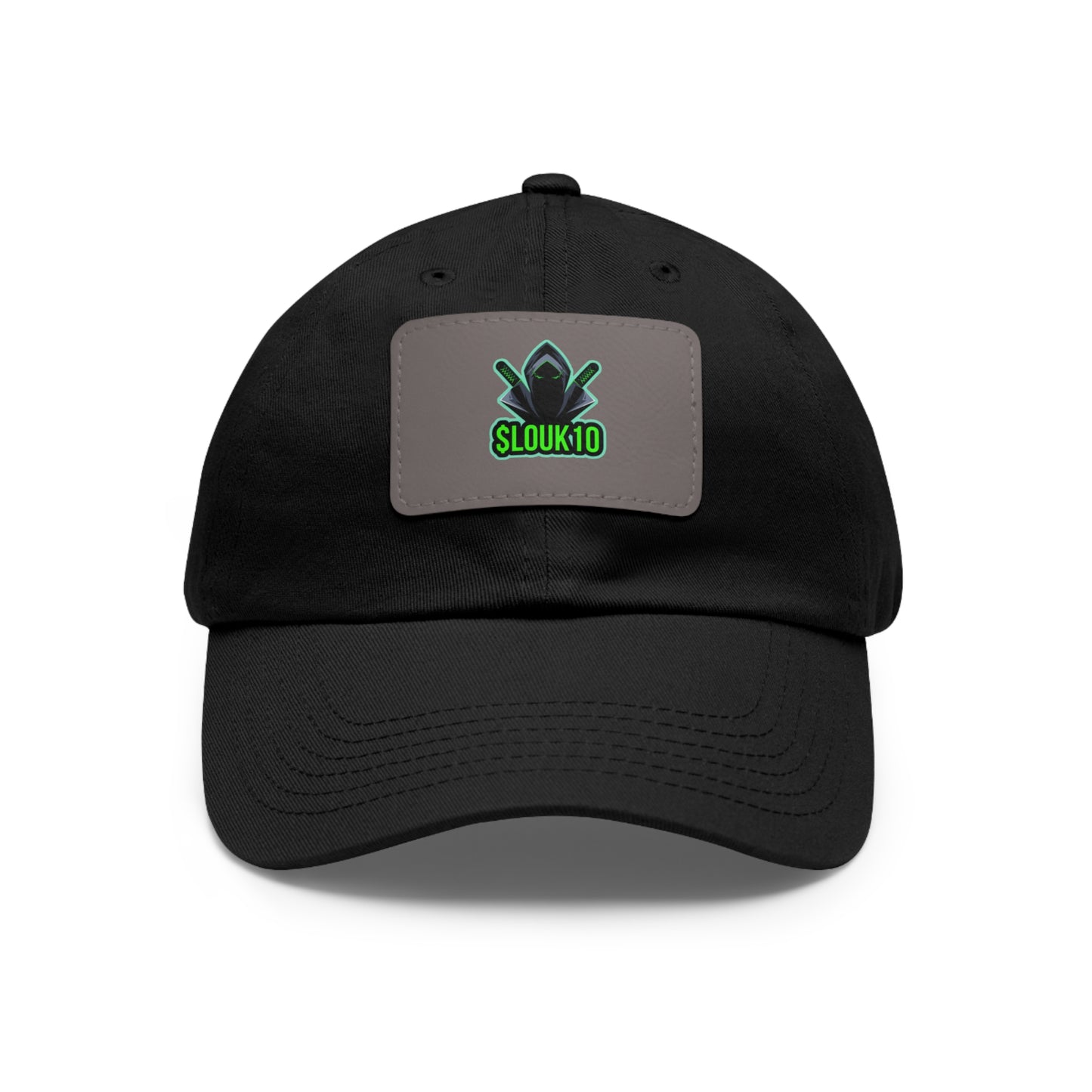 Slouk10 Dad Hat with Leather Patch (Rectangle)