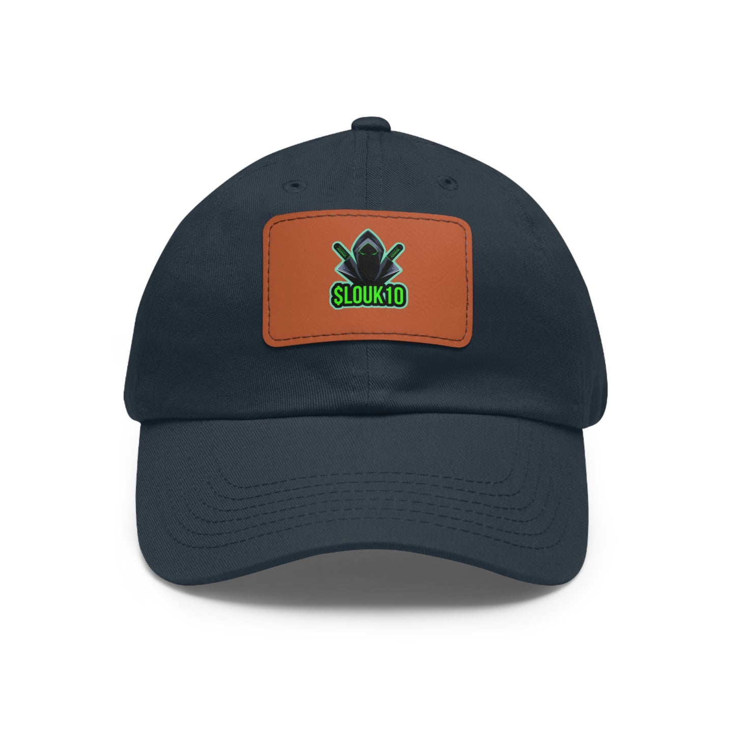 Slouk10 Dad Hat with Leather Patch (Rectangle)