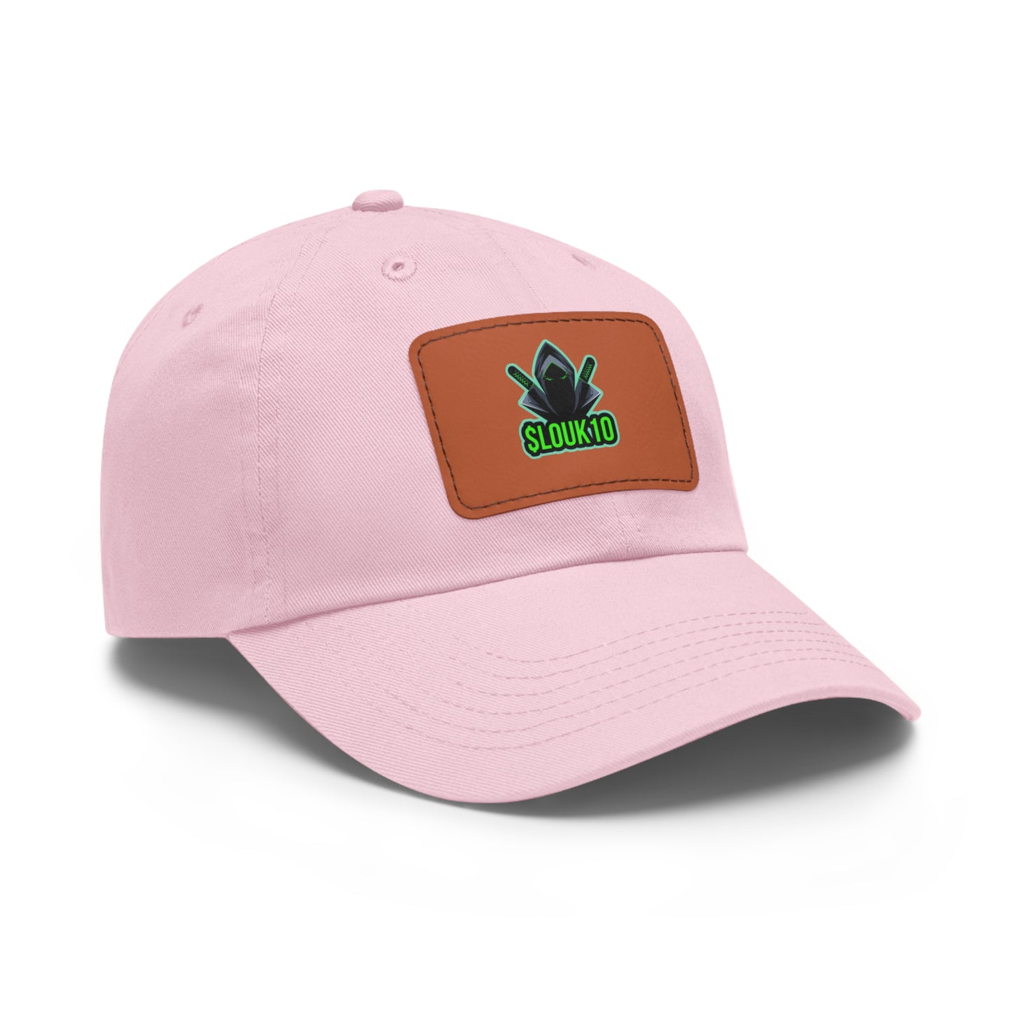 Slouk10 Dad Hat with Leather Patch (Rectangle)