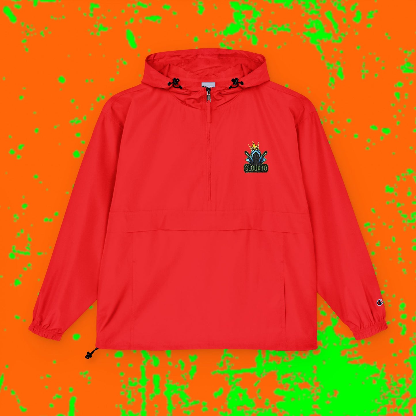 King Slouk Champion Vibrant Packable Anorak Jacket – Unisex Outdoor Essential, Lightweight Windbreaker, Perfect for Travel, Festivals, and Everyday Adventures