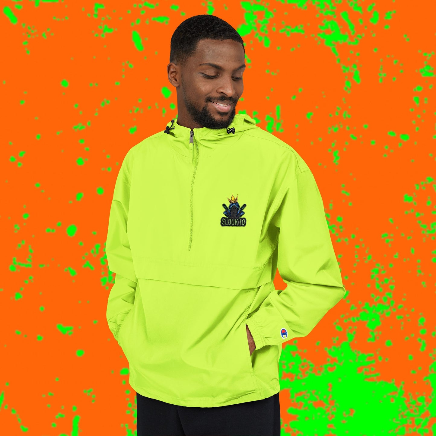 King Slouk Champion Vibrant Packable Anorak Jacket – Unisex Outdoor Essential, Lightweight Windbreaker, Perfect for Travel, Festivals, and Everyday Adventures