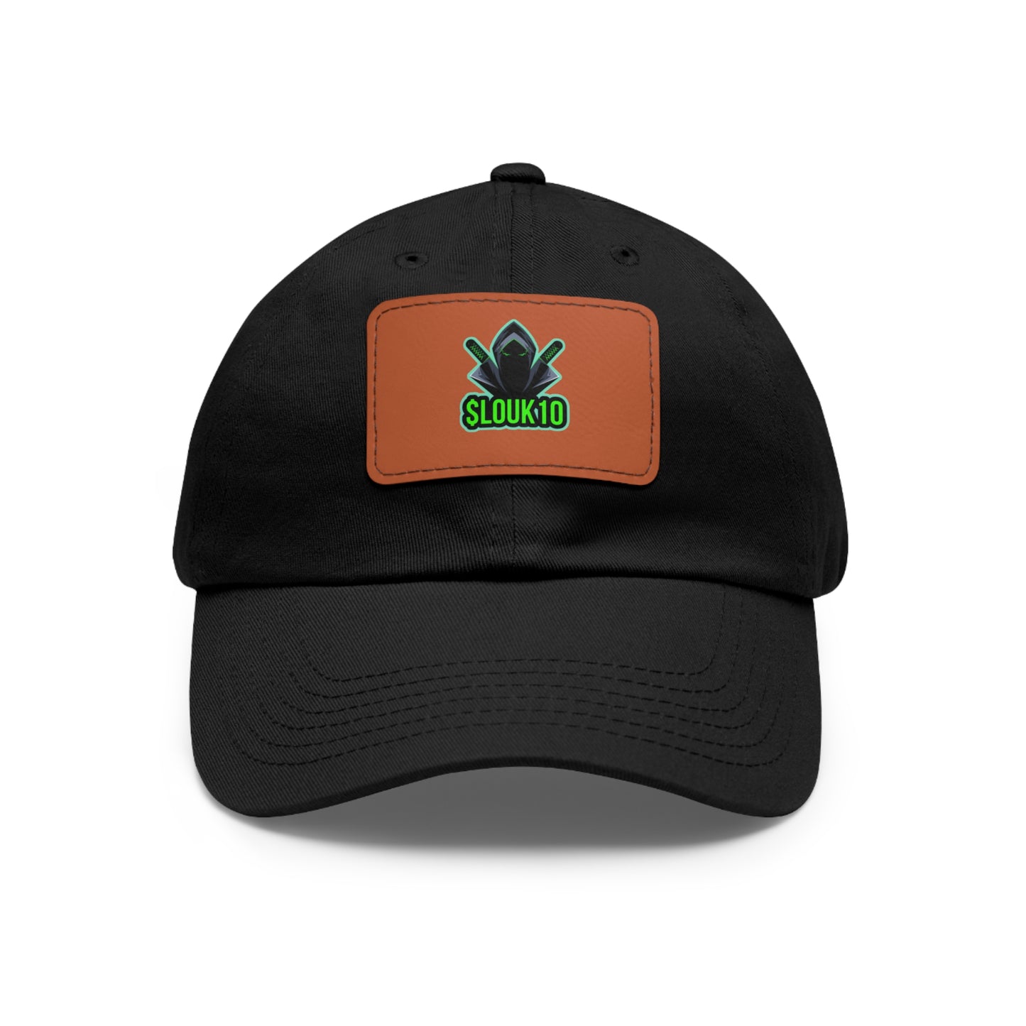 Slouk10 Dad Hat with Leather Patch (Rectangle)