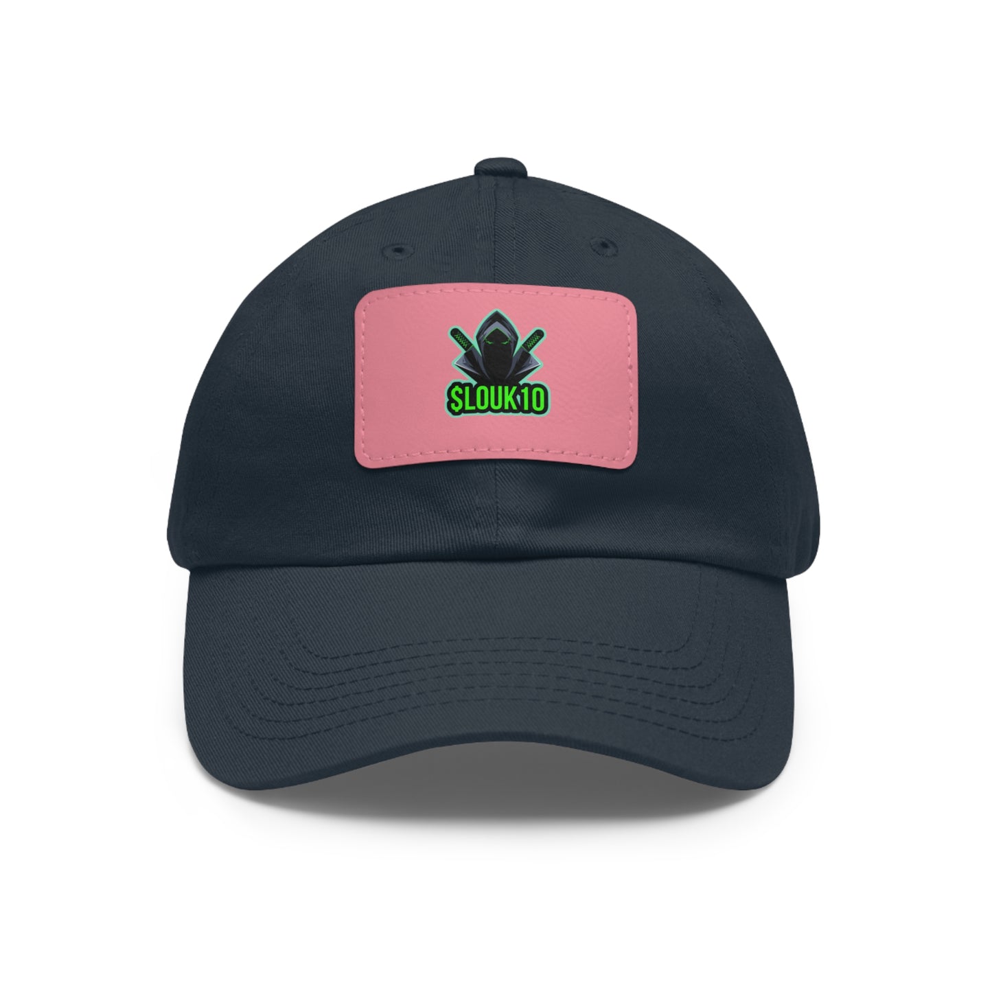 Slouk10 Dad Hat with Leather Patch (Rectangle)