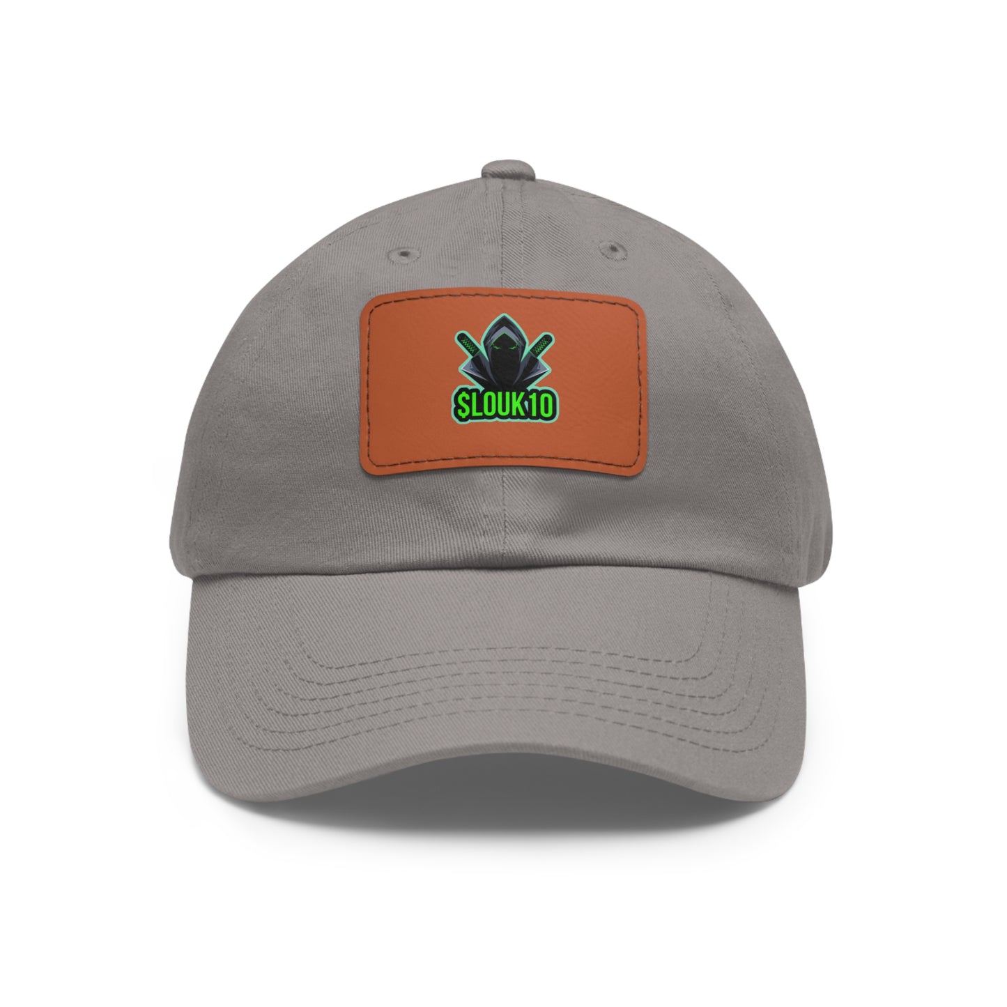 Slouk10 Dad Hat with Leather Patch (Rectangle)